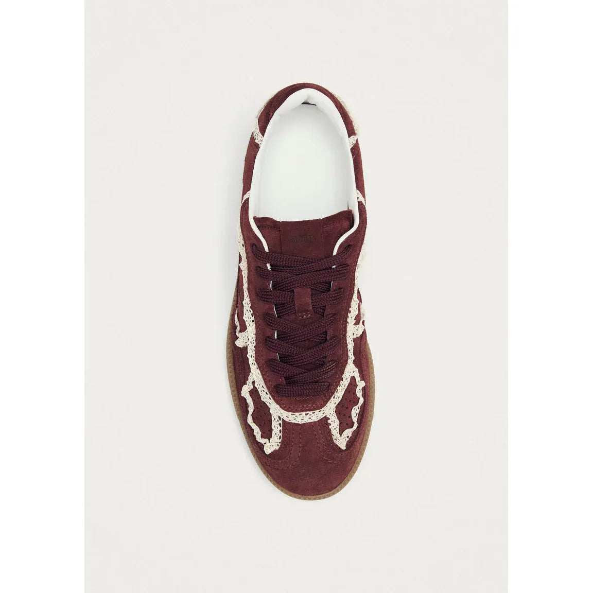 ALOHAS - Crochet Burgundy Leather Sneakers