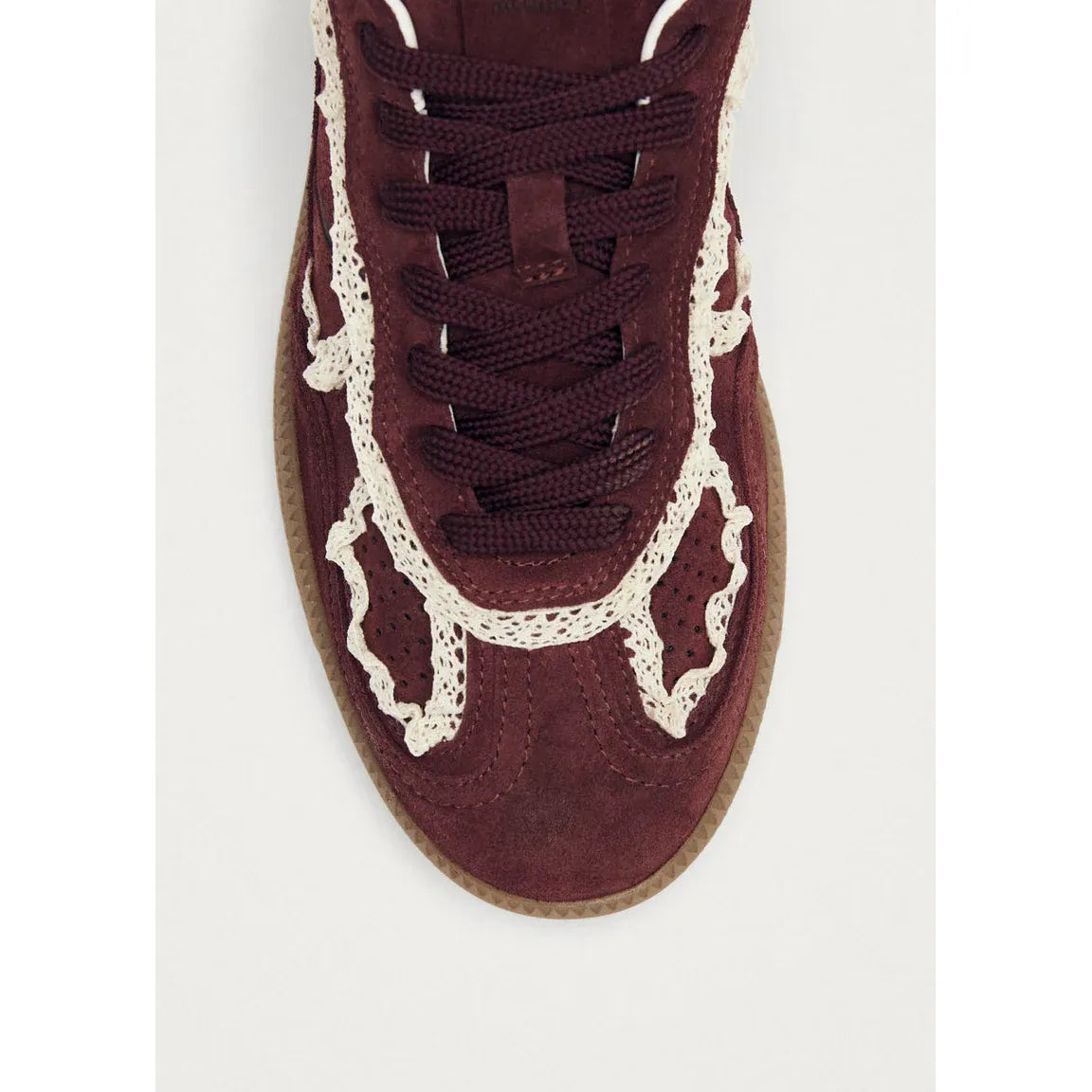 ALOHAS - Crochet Burgundy Leather Sneakers