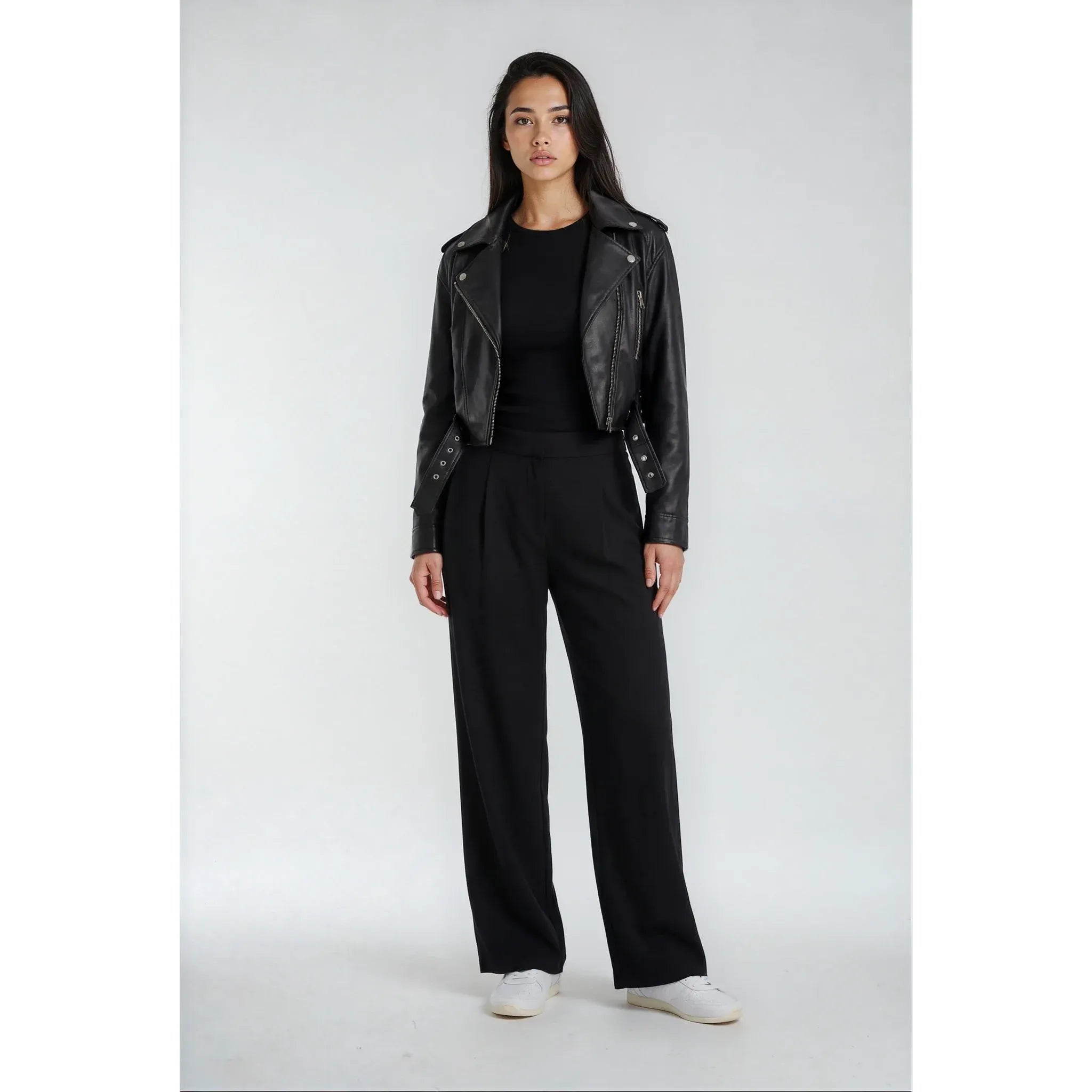LuxeFlow Black Trouser Pant