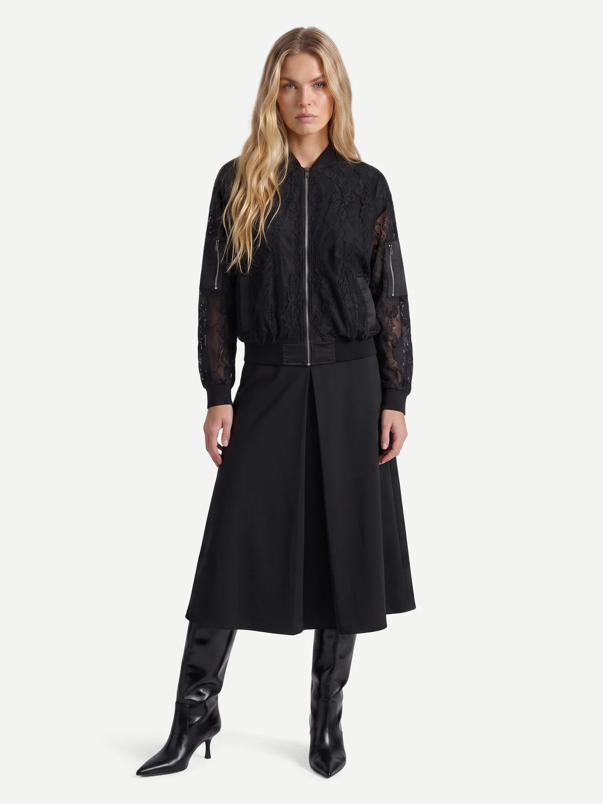 Essie Lace Bomber Jacket