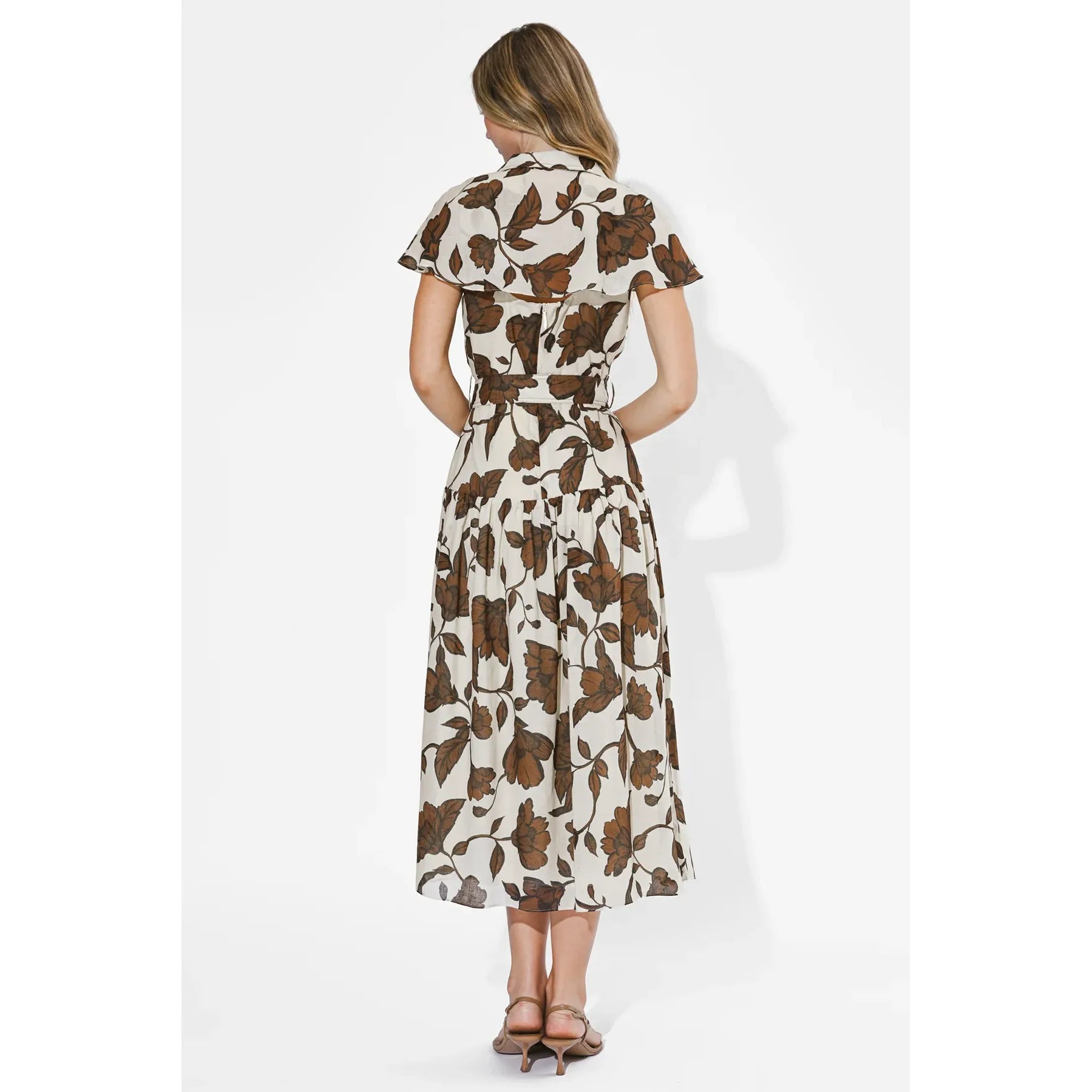 Taylor Flowy Wrap Midi Dress