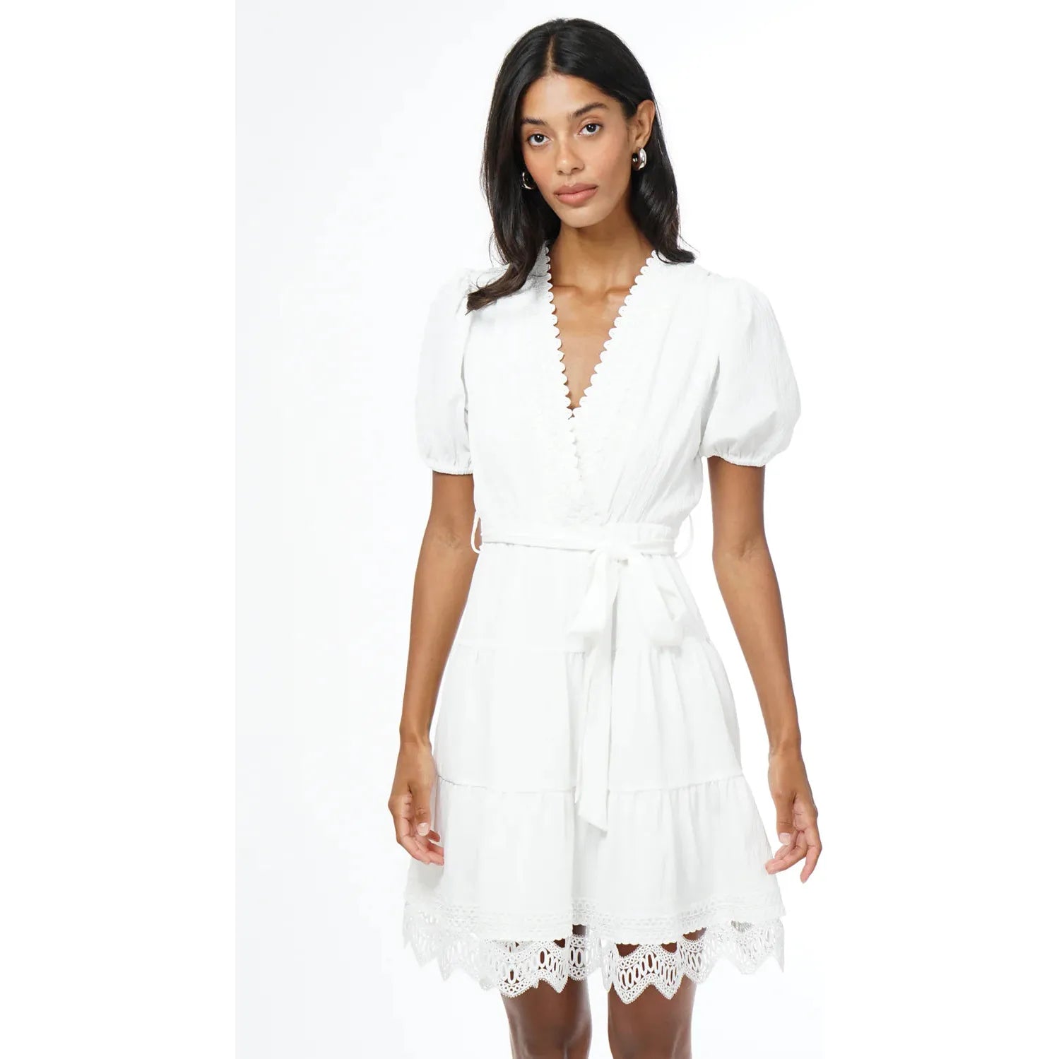 Connie Lace Trim Mini Dress