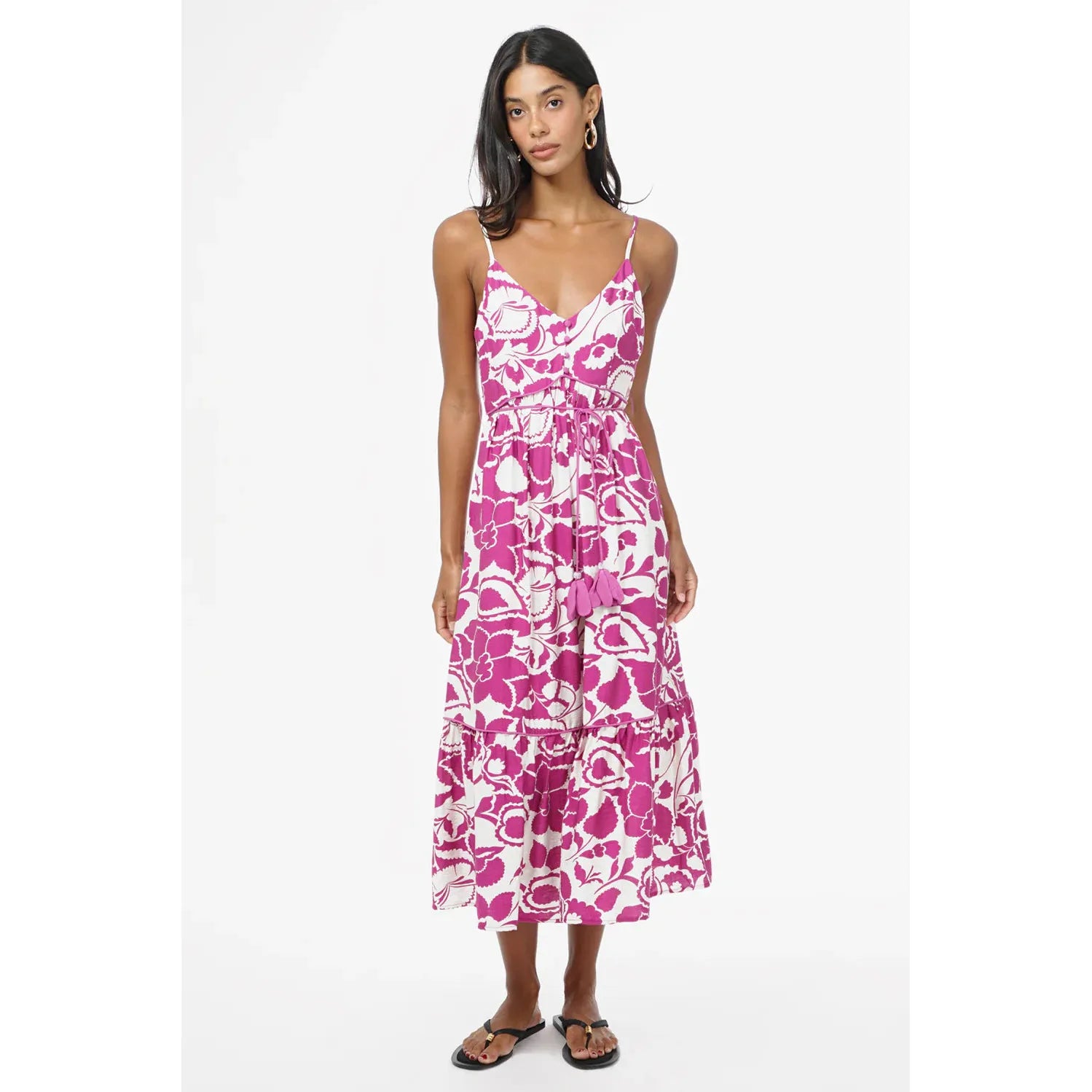Sana Floral Printed Midi Dress