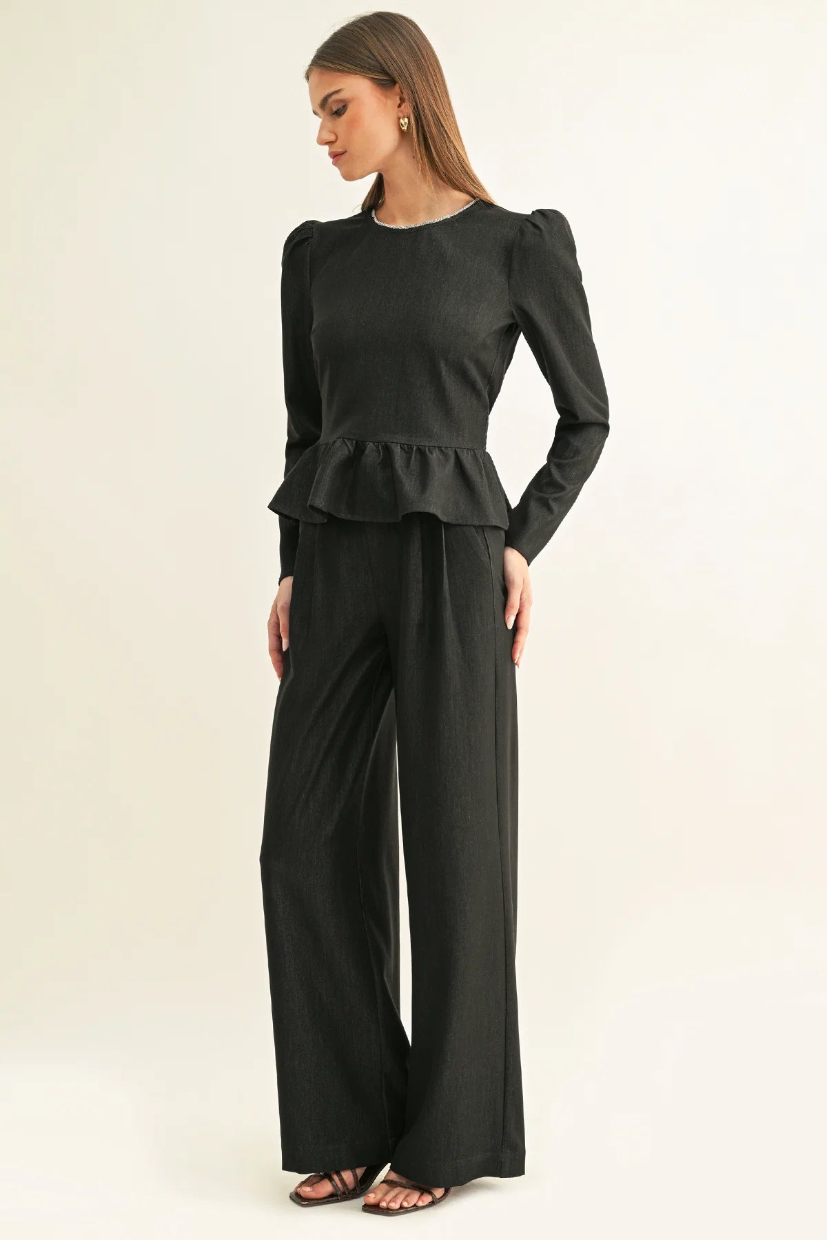 Miley Pleated Chambray Pants