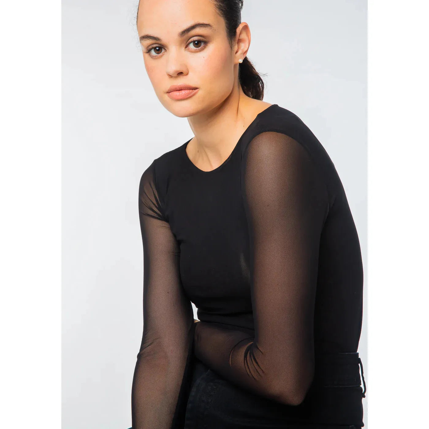 Florence Solid Double Sheer Top
