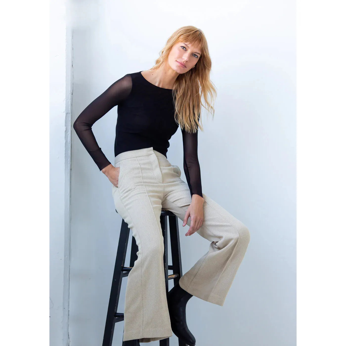 Florence Solid Double Sheer Top