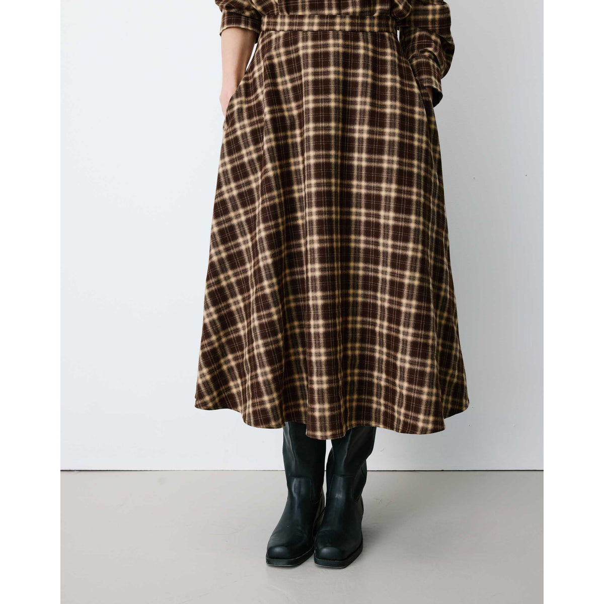 ADONIA Flannel Maxi Skirt