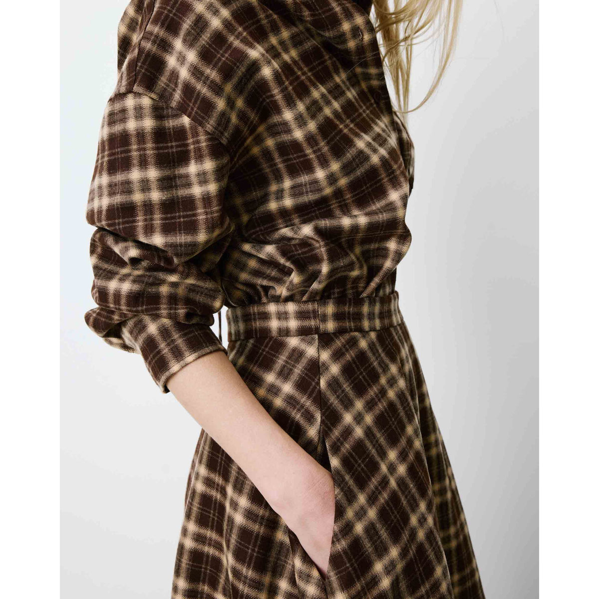 ADONIA Flannel Maxi Skirt