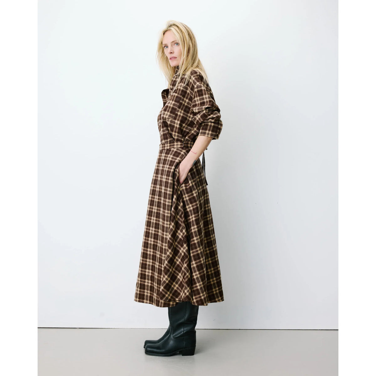 ADONIA Flannel Maxi Skirt