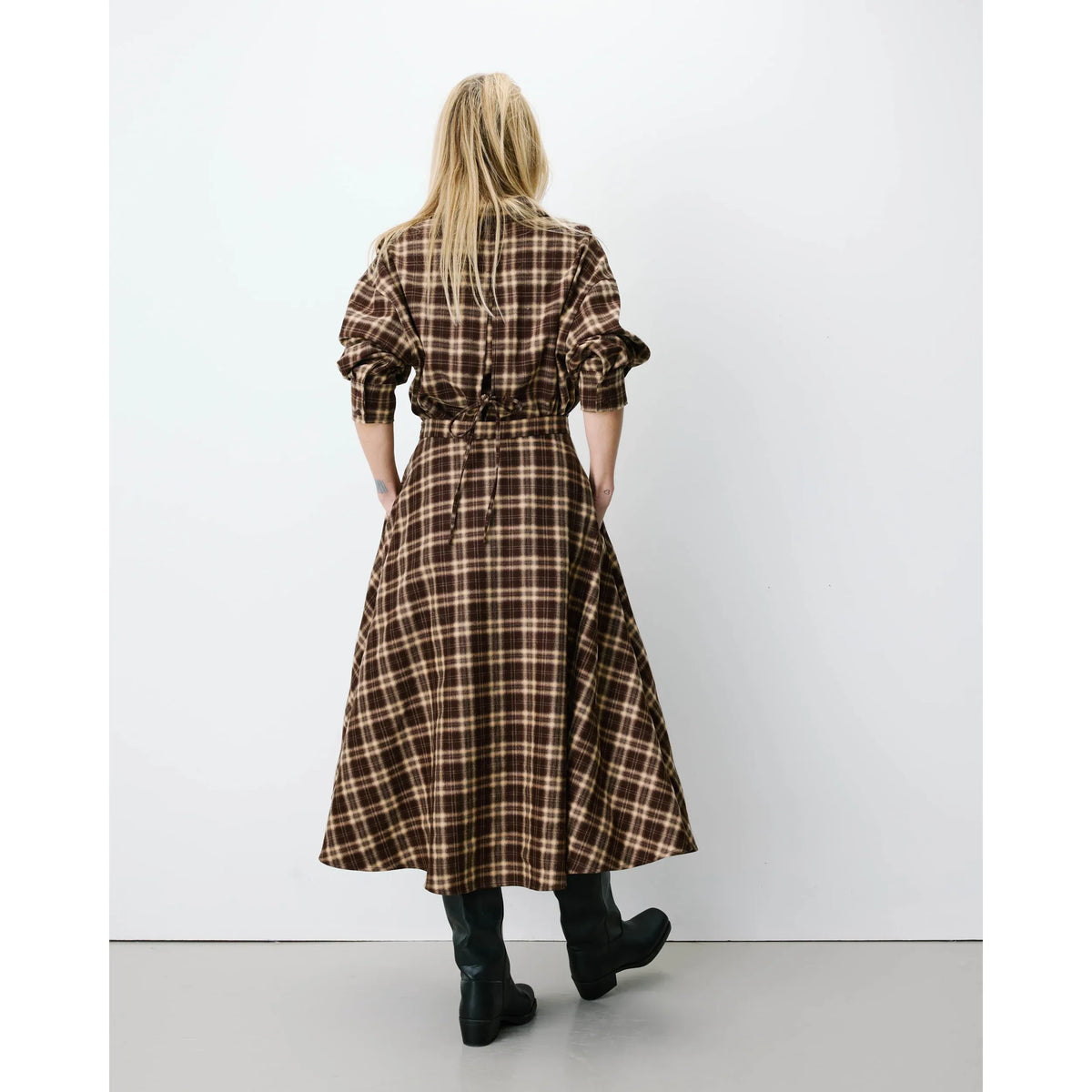 ADONIA Flannel Maxi Skirt