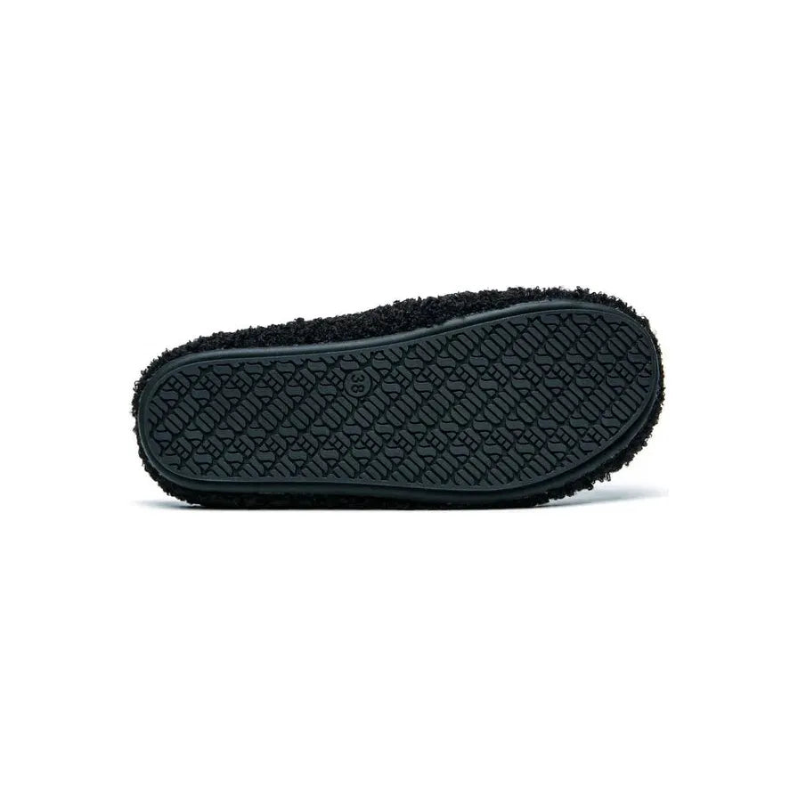 Kush Jet Black Fleece Slides