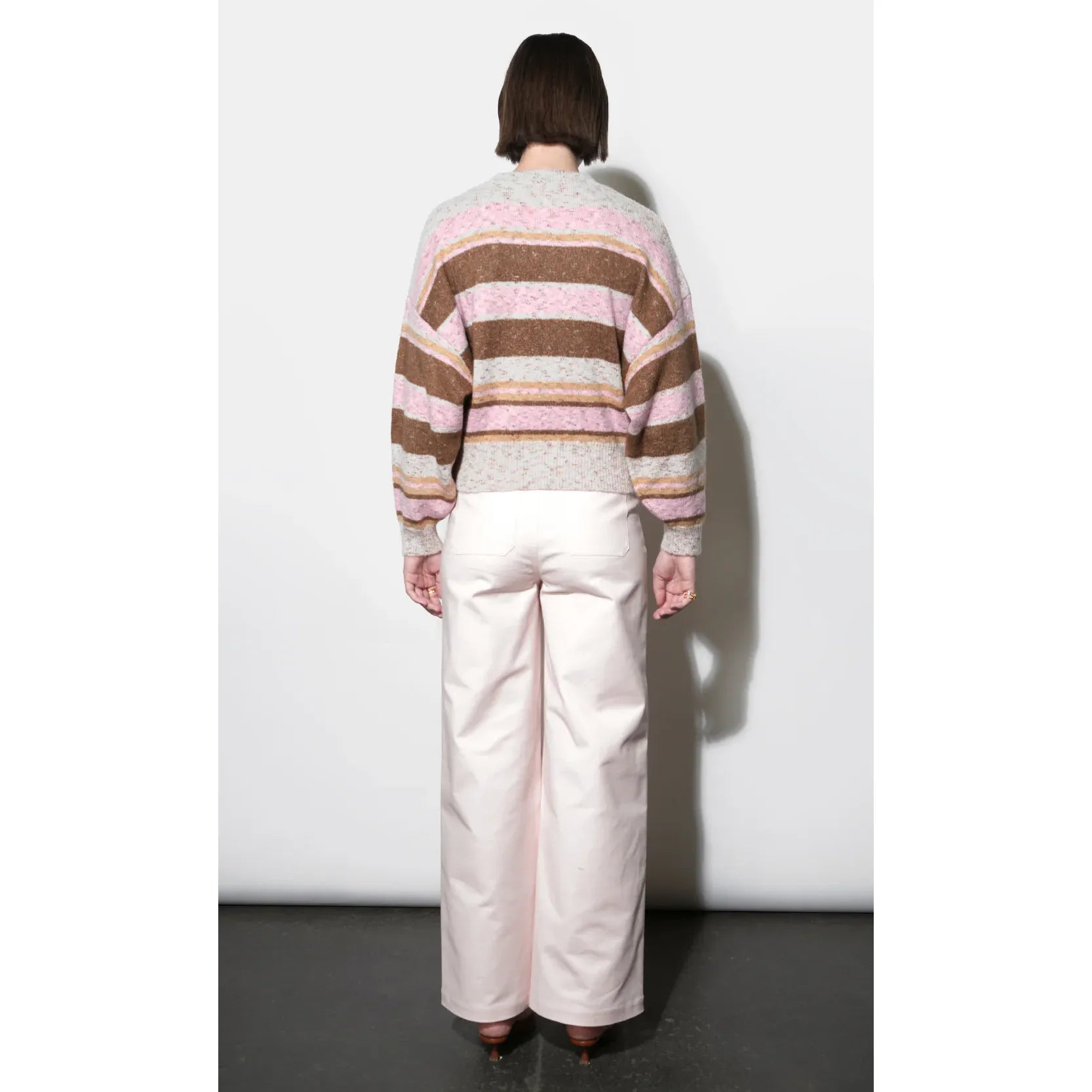 Wendy Slouchy Crew Neck Stripe Sweater
