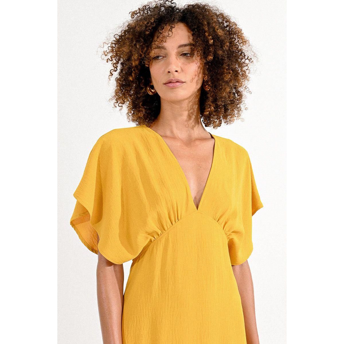 Cap Shoulder Dress