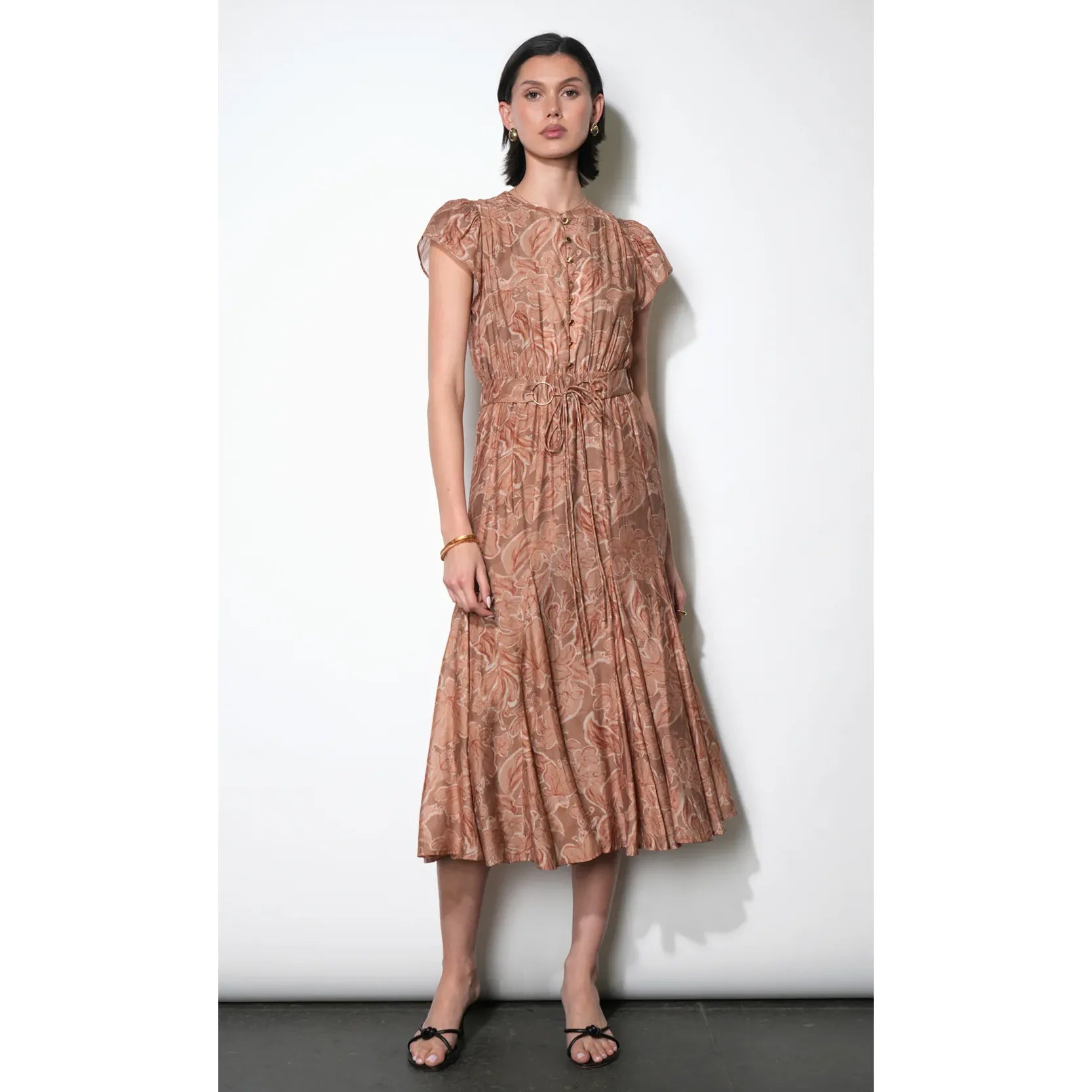 Grace Tie Belt Midi Dress