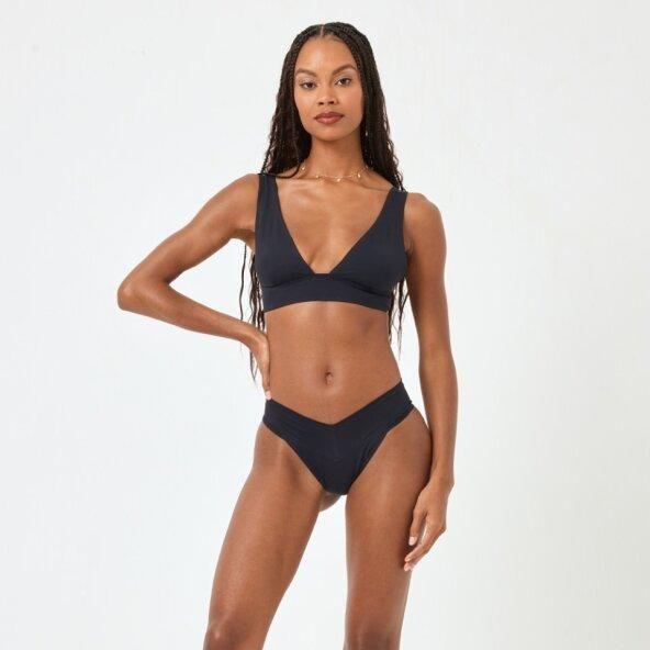 Quinn Bikini Bottom in Black, Classic Fit