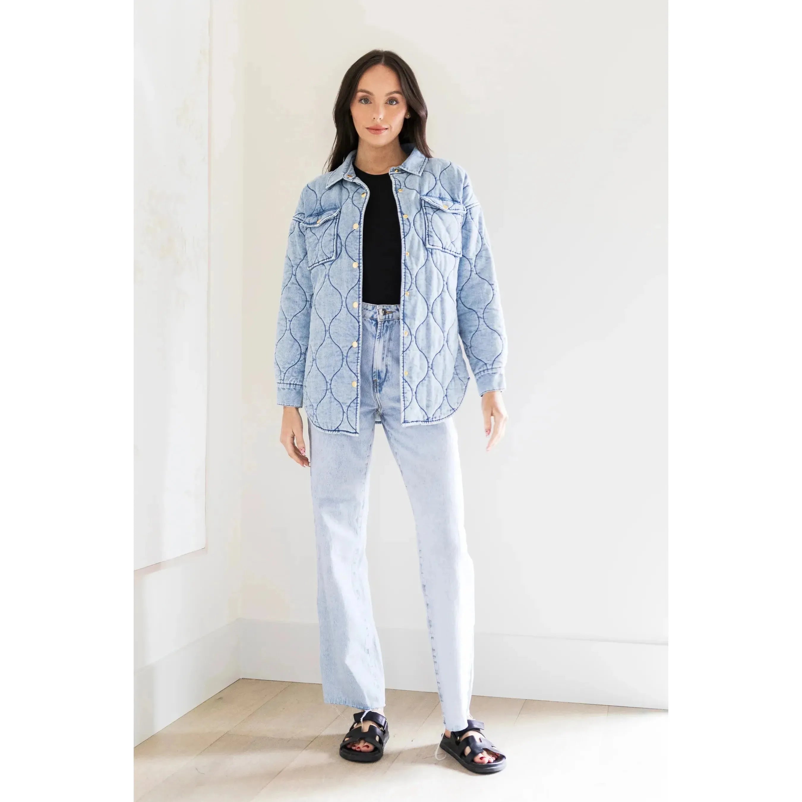 Leni Quilted Denim Jacket