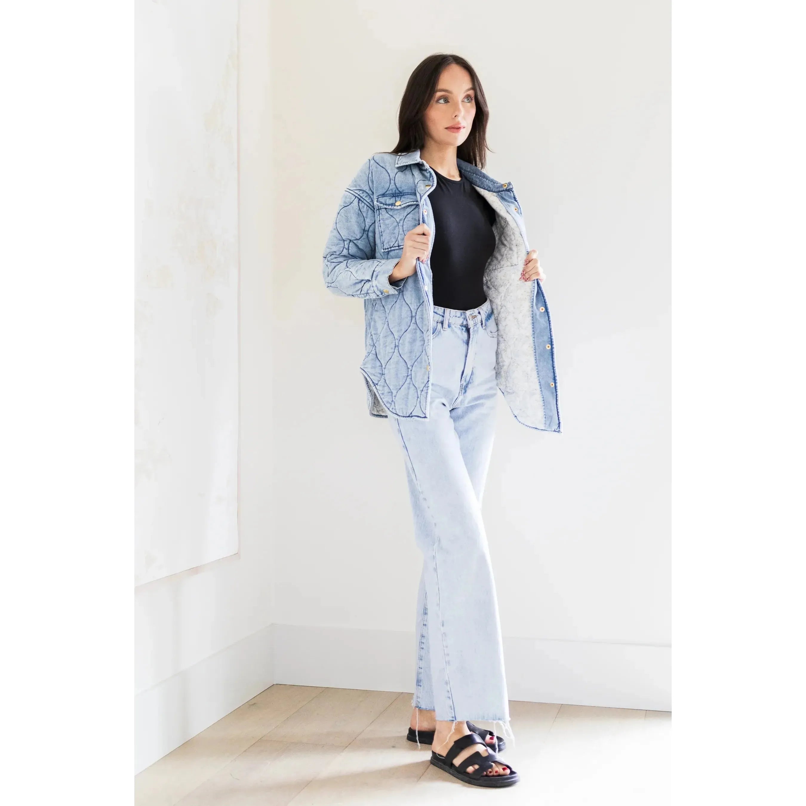 Leni Quilted Denim Jacket