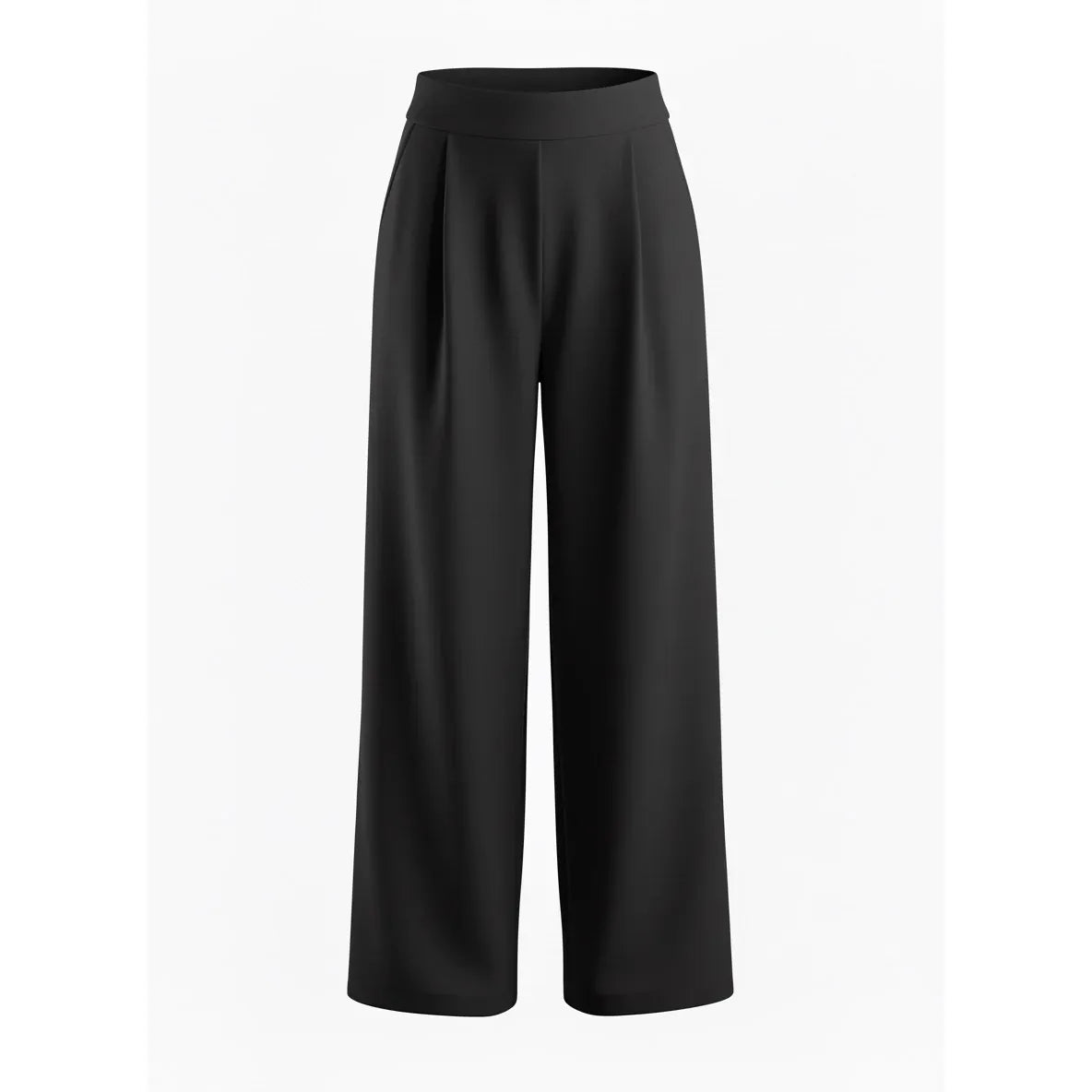 LuxeFlow Black Trouser Pant