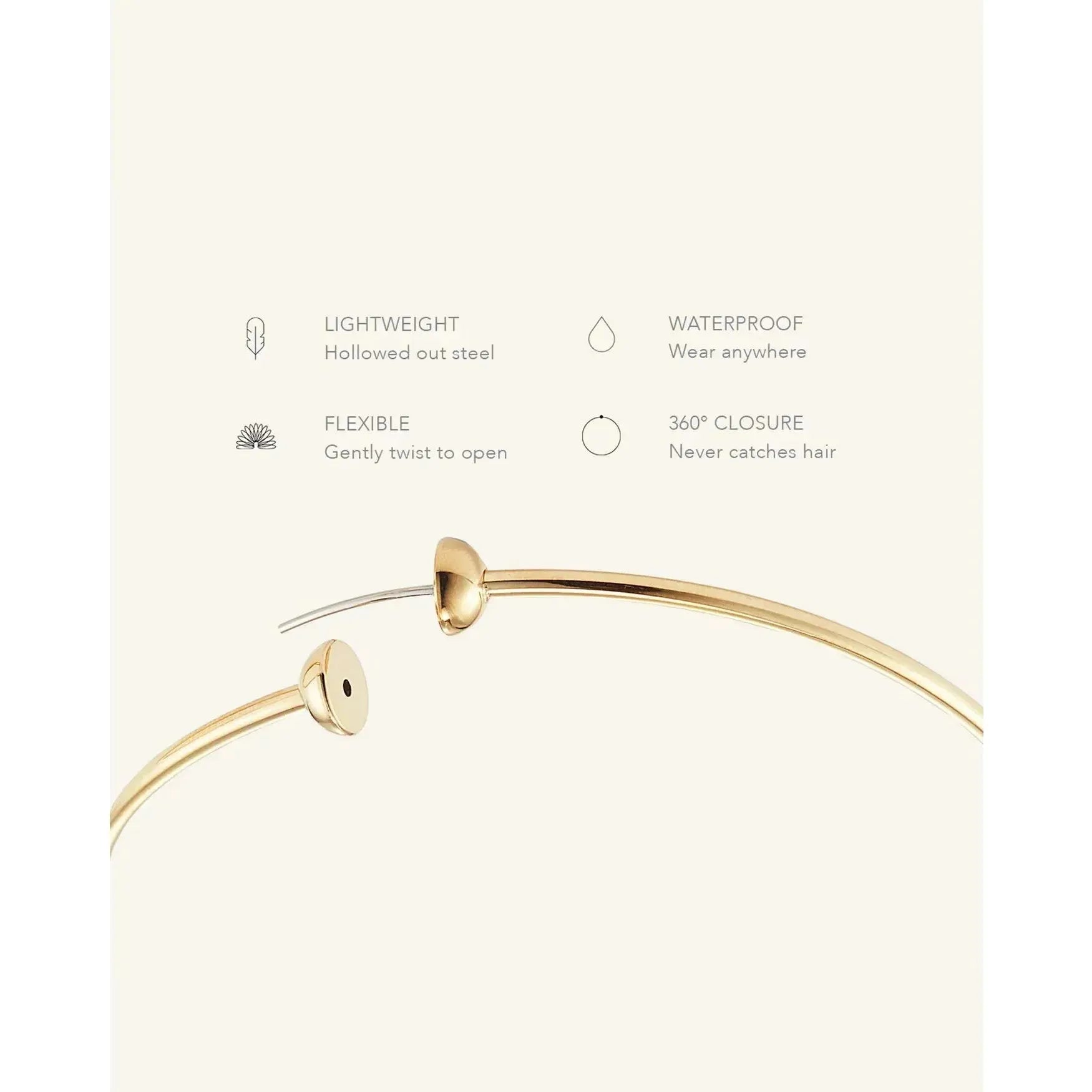 Jenny Bird Medium Icon Hoops in High Polish Gold