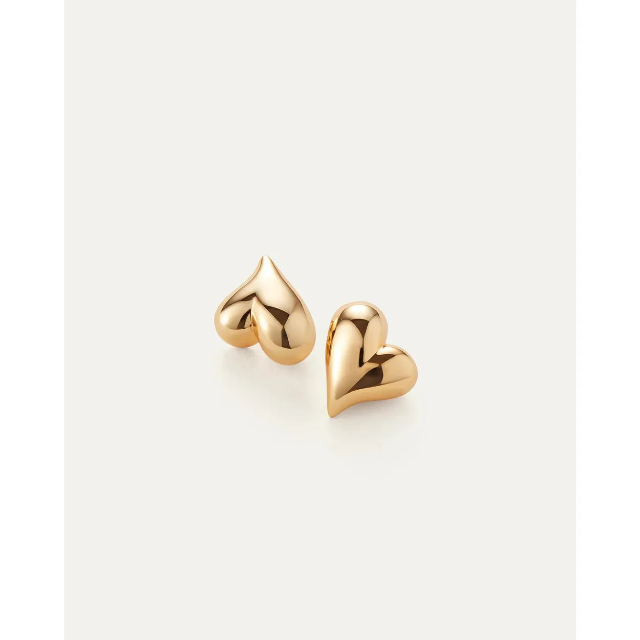 Art Heart Button Earrings