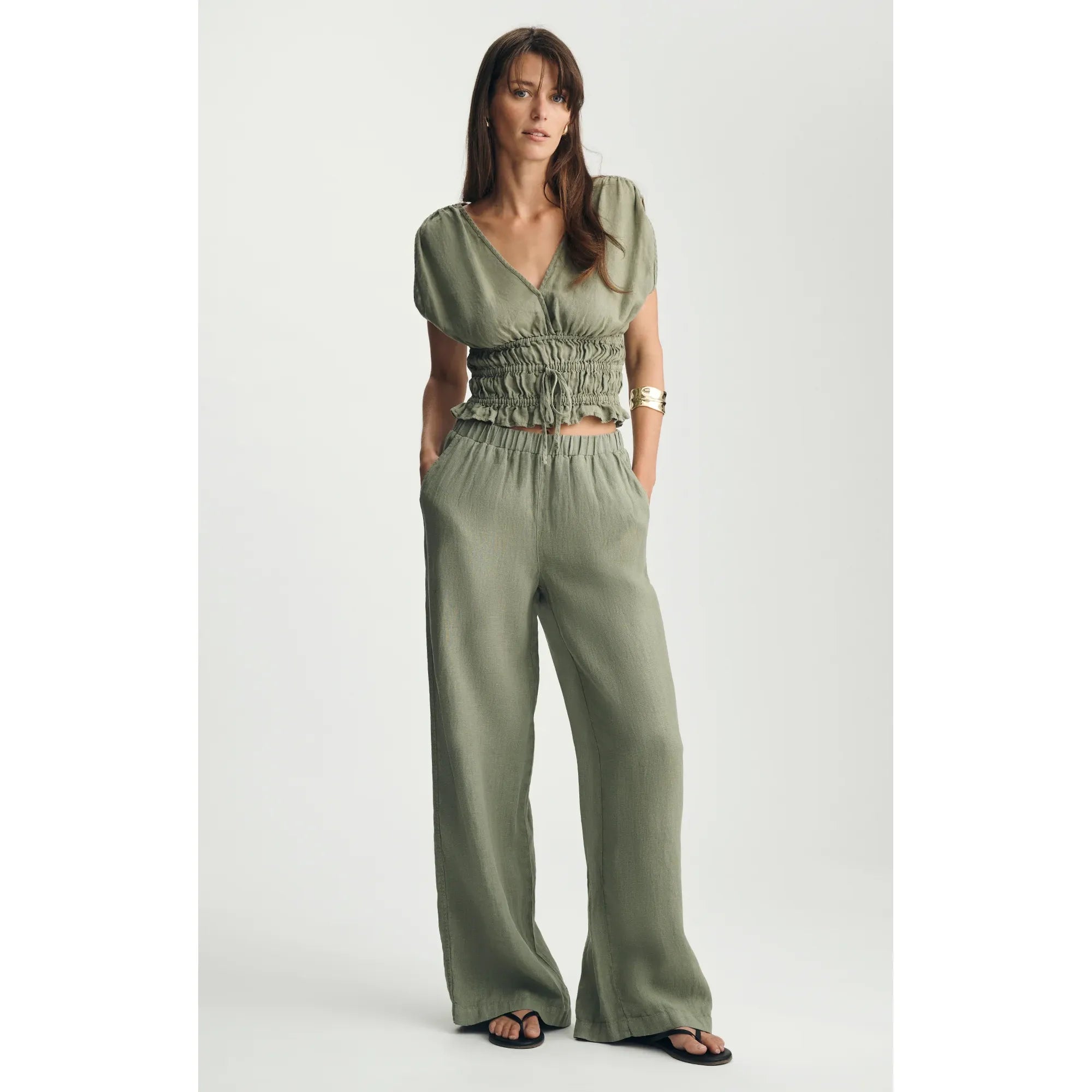 Linen Wide Leg Pants
