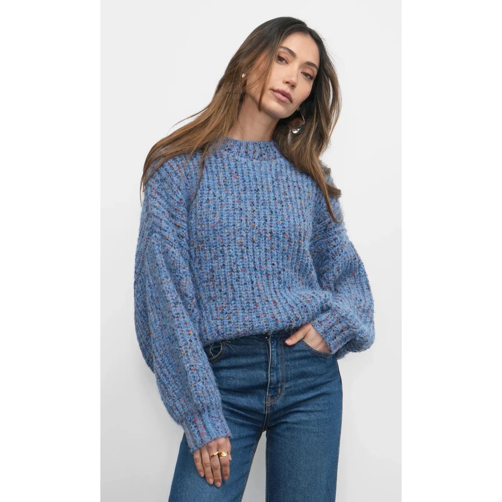 Jasper Slouchy Speckled Crew Neck Sweater
