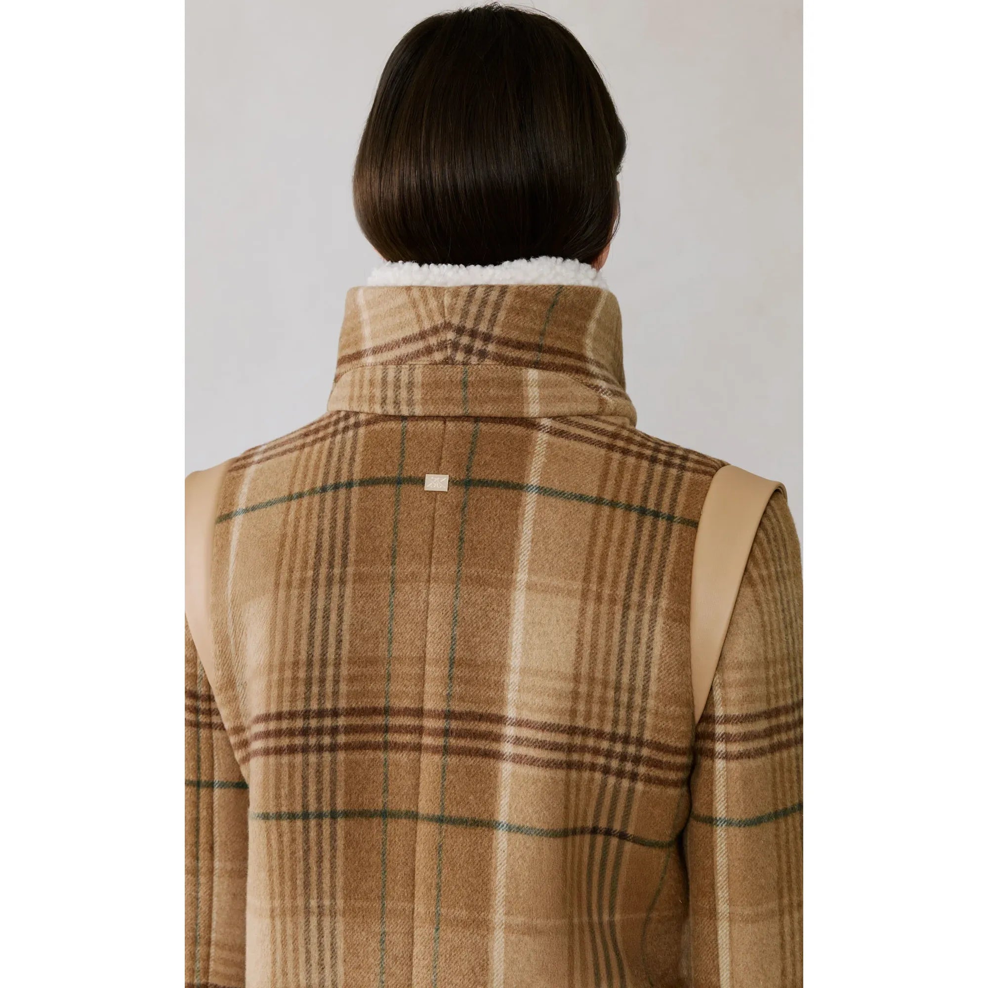 KIANA-P Plaid Moto Coat