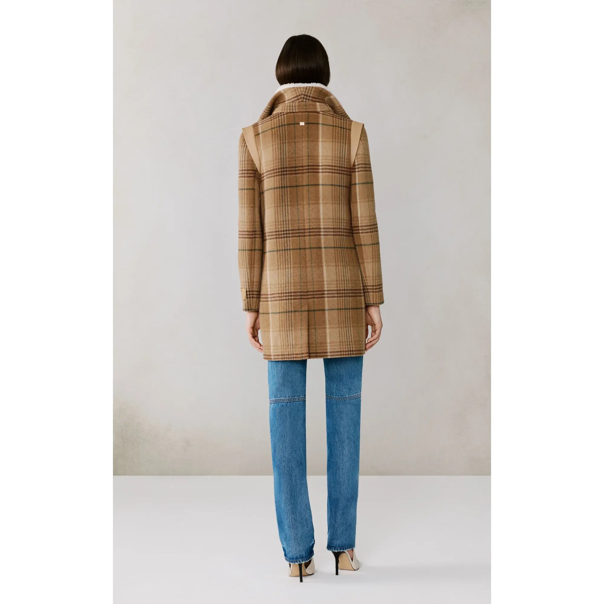 KIANA-P Plaid Moto Coat