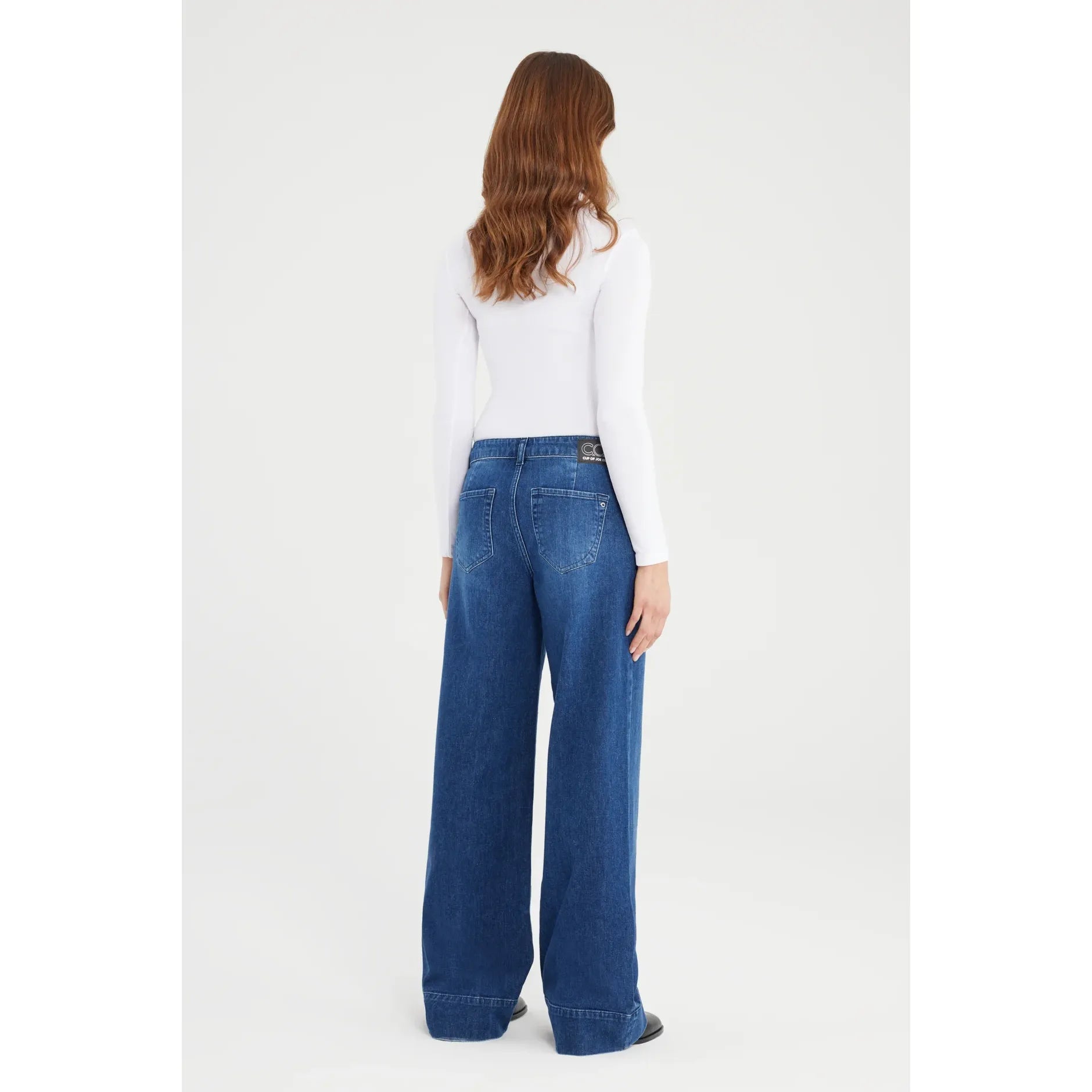Layla Mid-Waist Wide Straight Leg Jeans