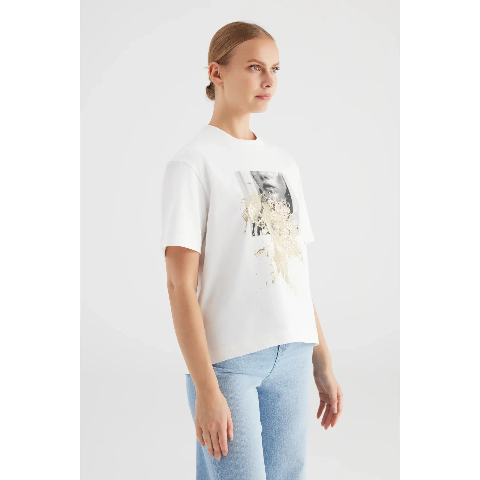 Lucia Gold Dust Printed Tee