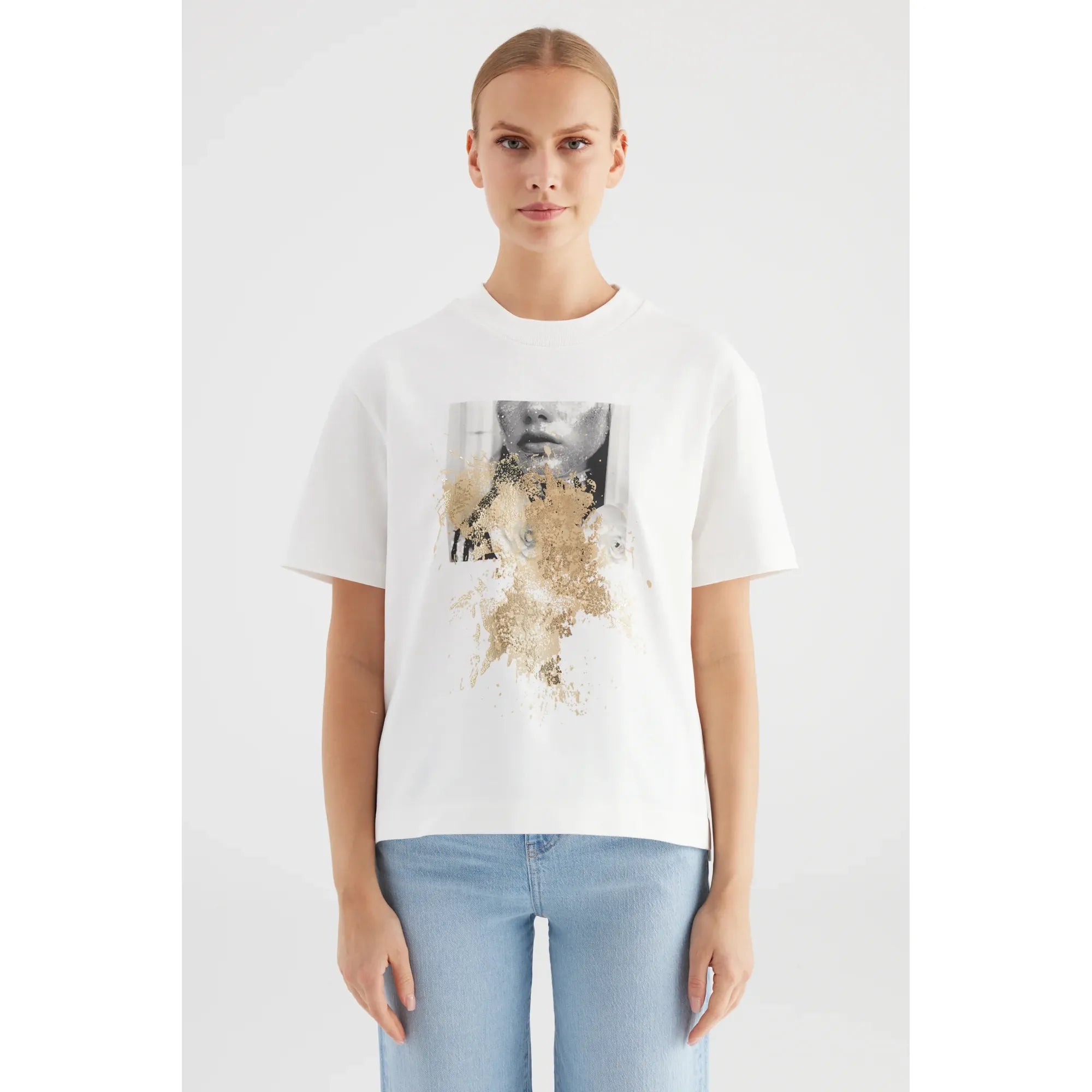 Lucia Gold Dust Printed Tee