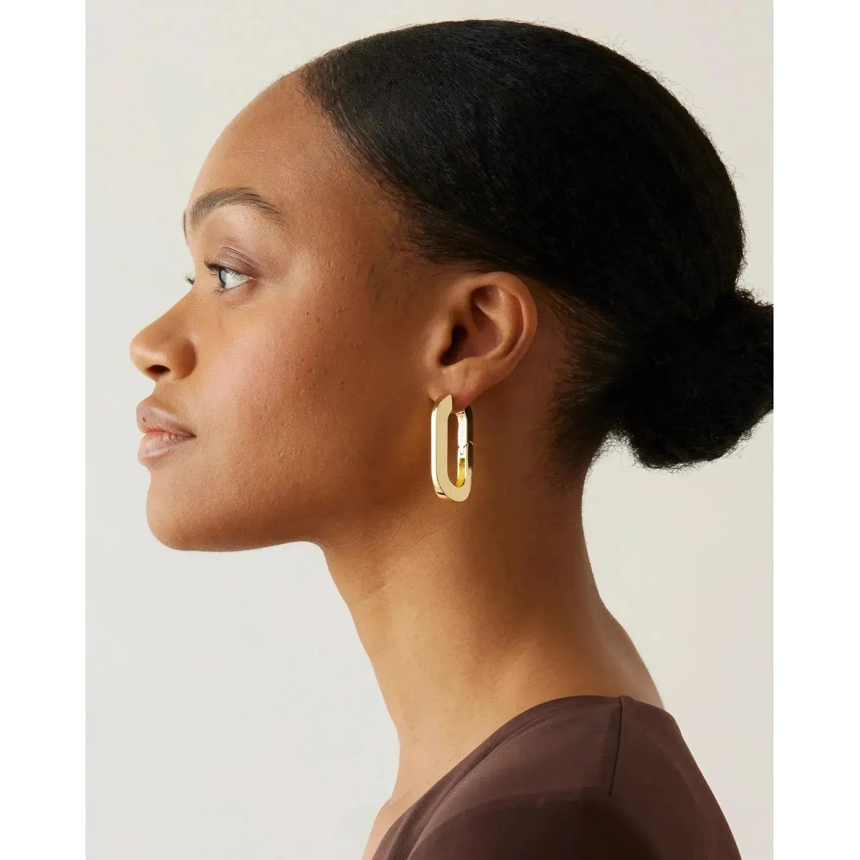 Jenny Bird Mega U-Link Earring in High Polish Gold