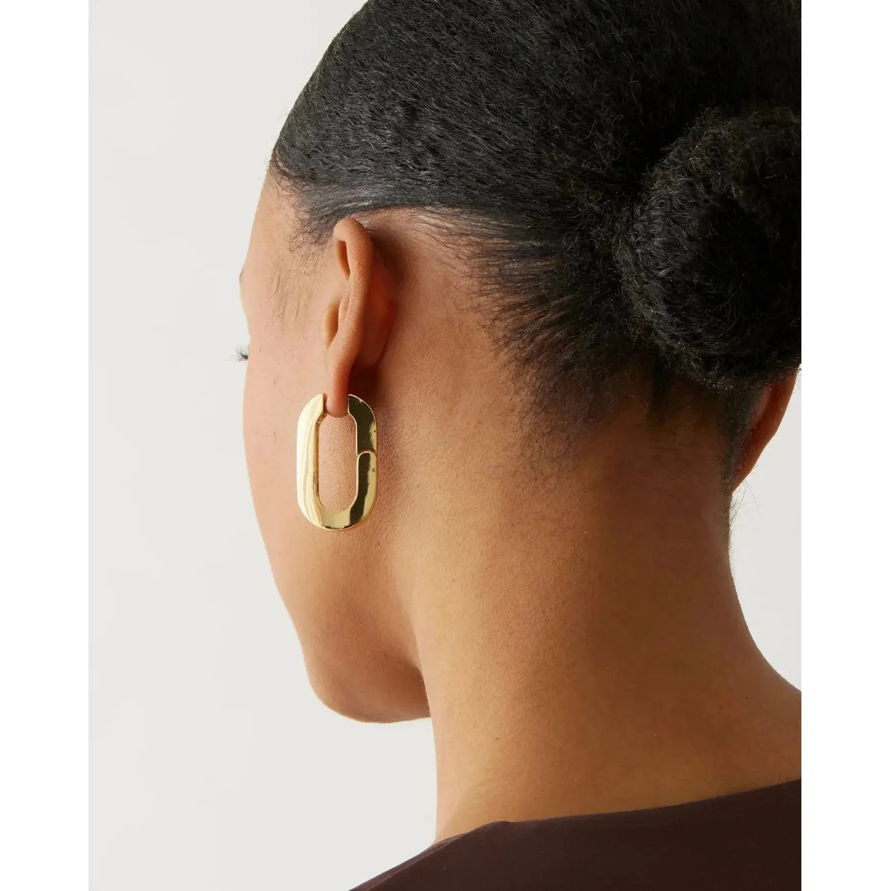 Jenny Bird Mega U-Link Earring in High Polish Gold