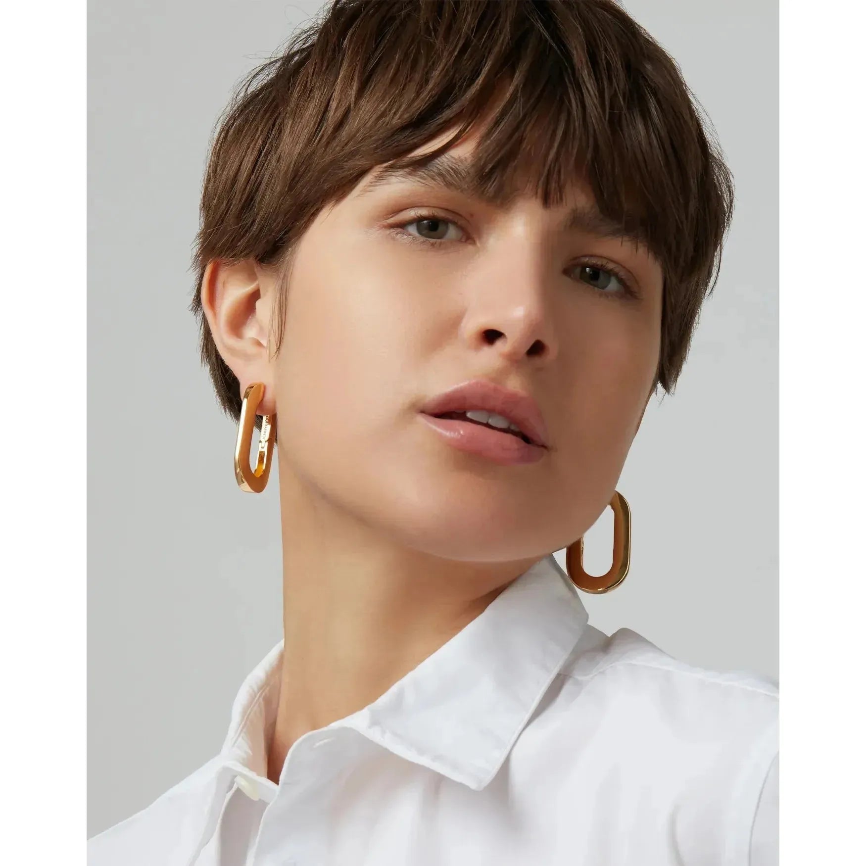 Jenny Bird Mega U-Link Earring in High Polish Gold