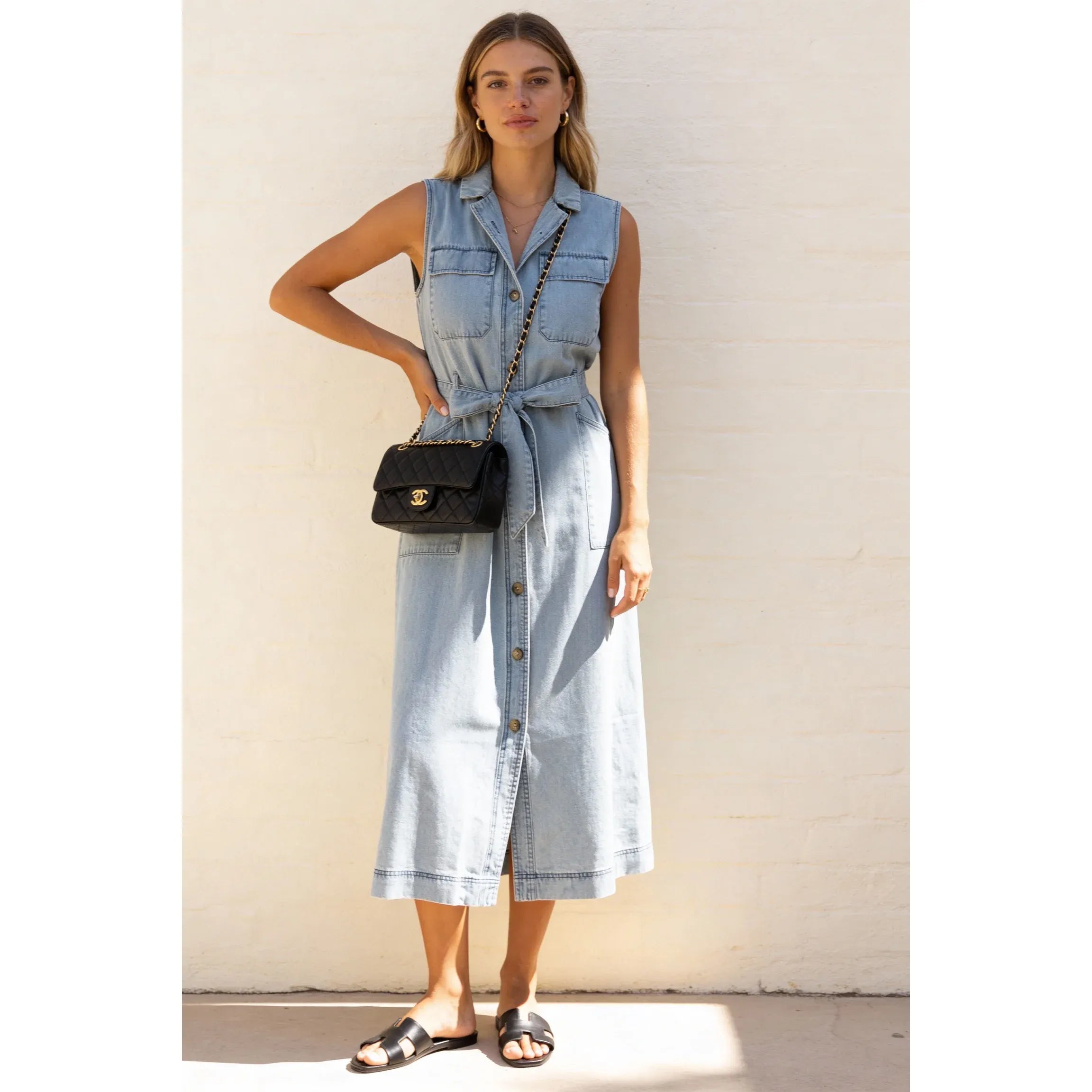 Melody Denim Button Dress