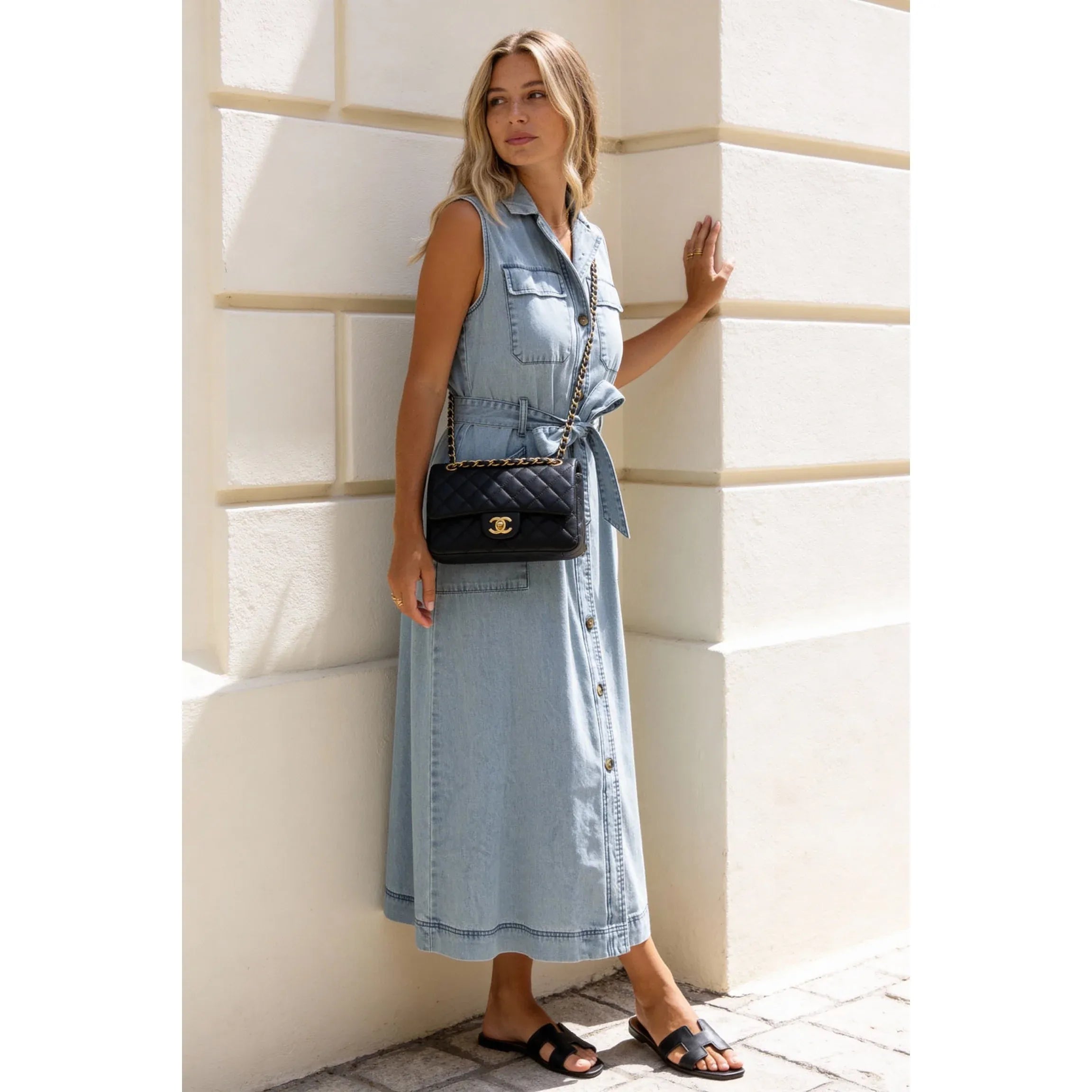 Melody Denim Button Dress