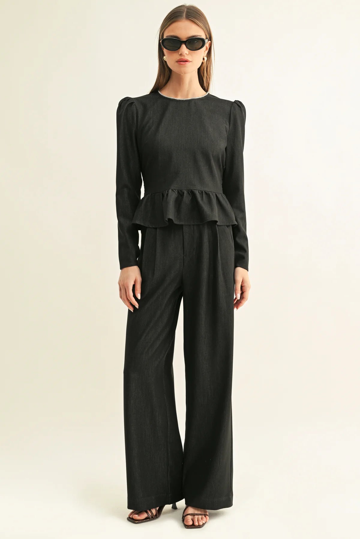 Miley Pleated Chambray Pants
