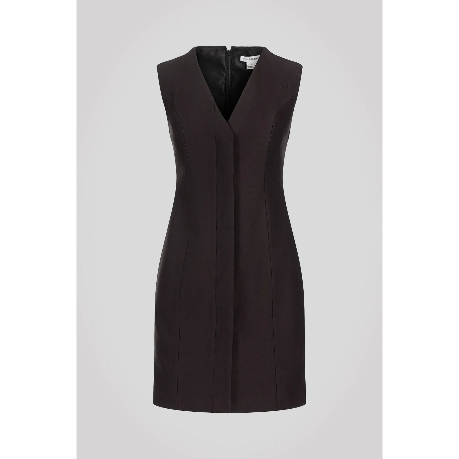 Neoclassic Black Contour Dress