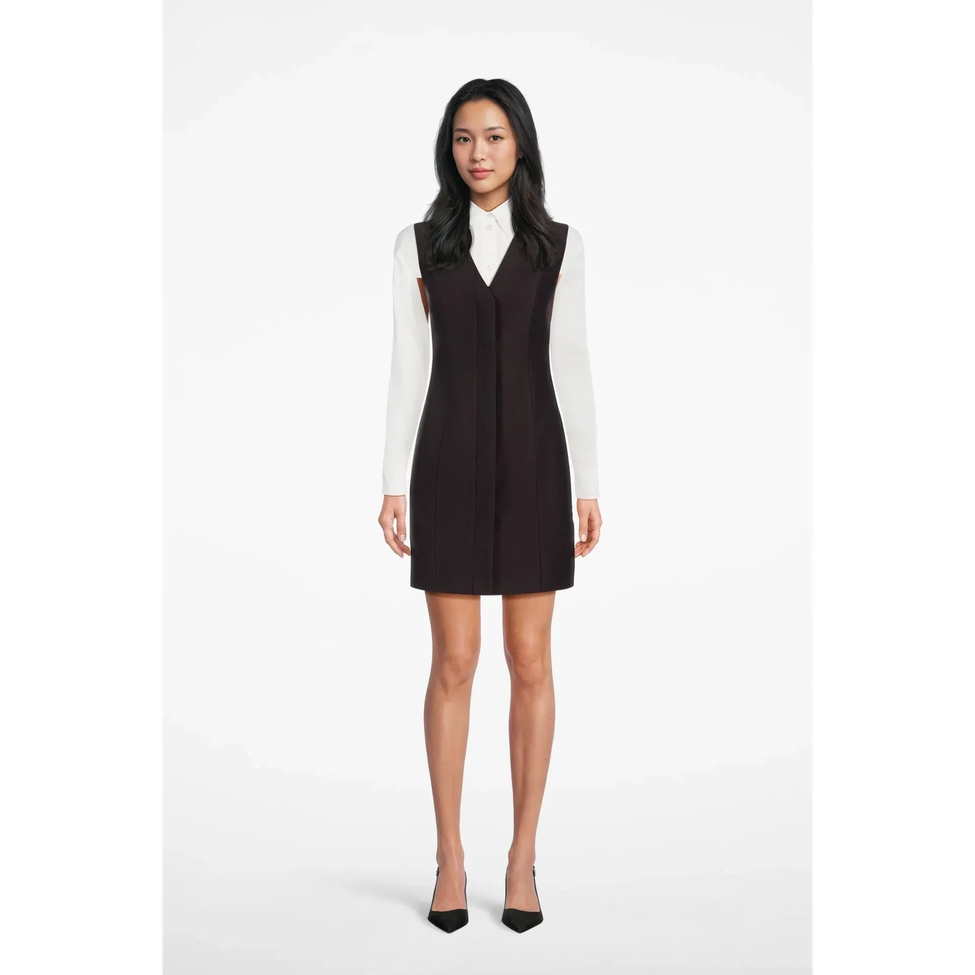 Neoclassic Black Contour Dress