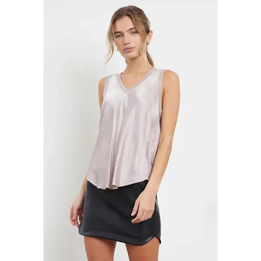 Bridget Silky Racer Tank