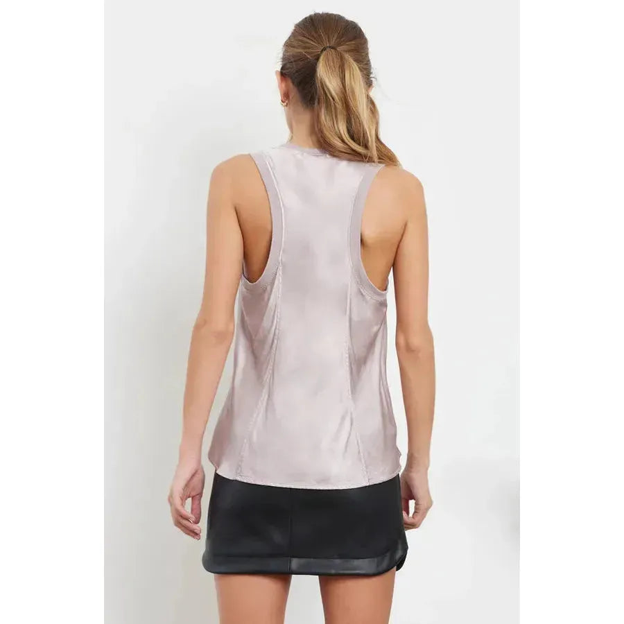 Bridget Silky Racer Tank