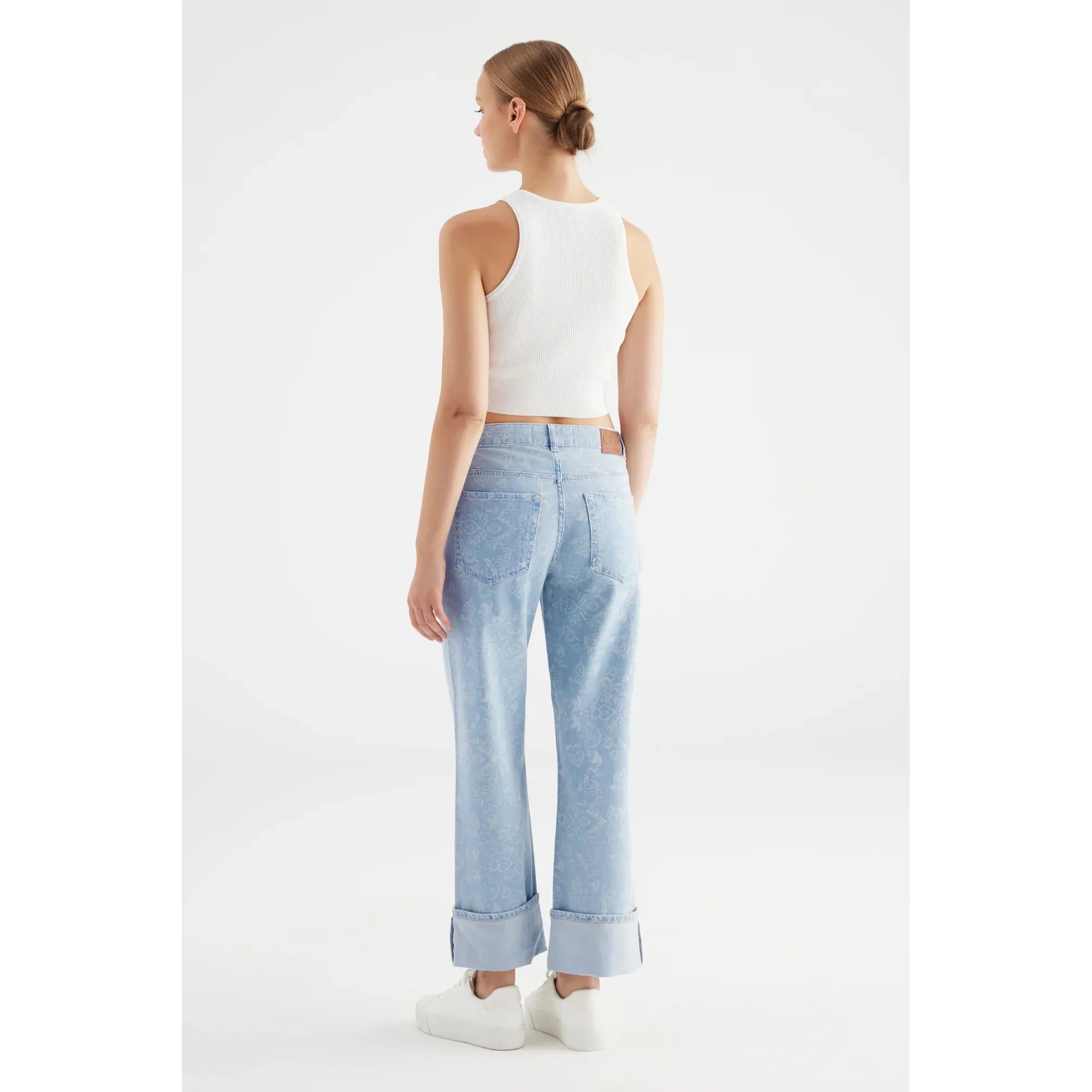 Ruby Printed Straight Jeans