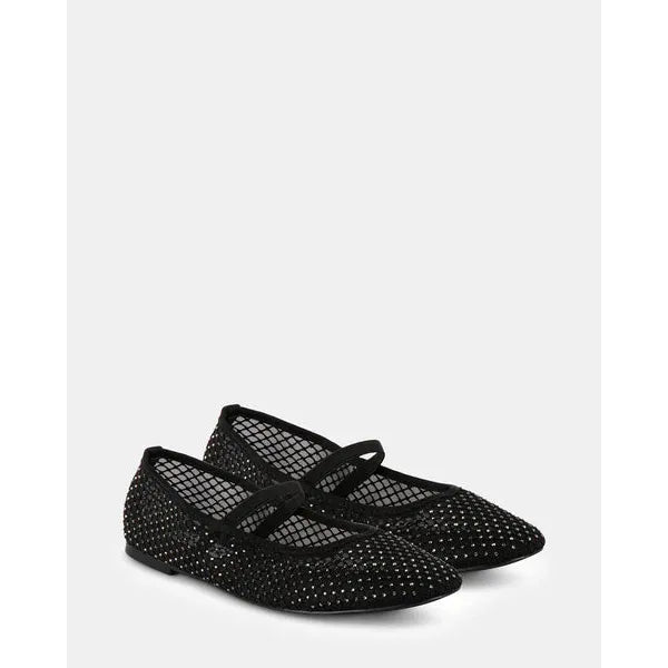 Steve Madden Mesh Ballet Flats with Rhinestone Detail