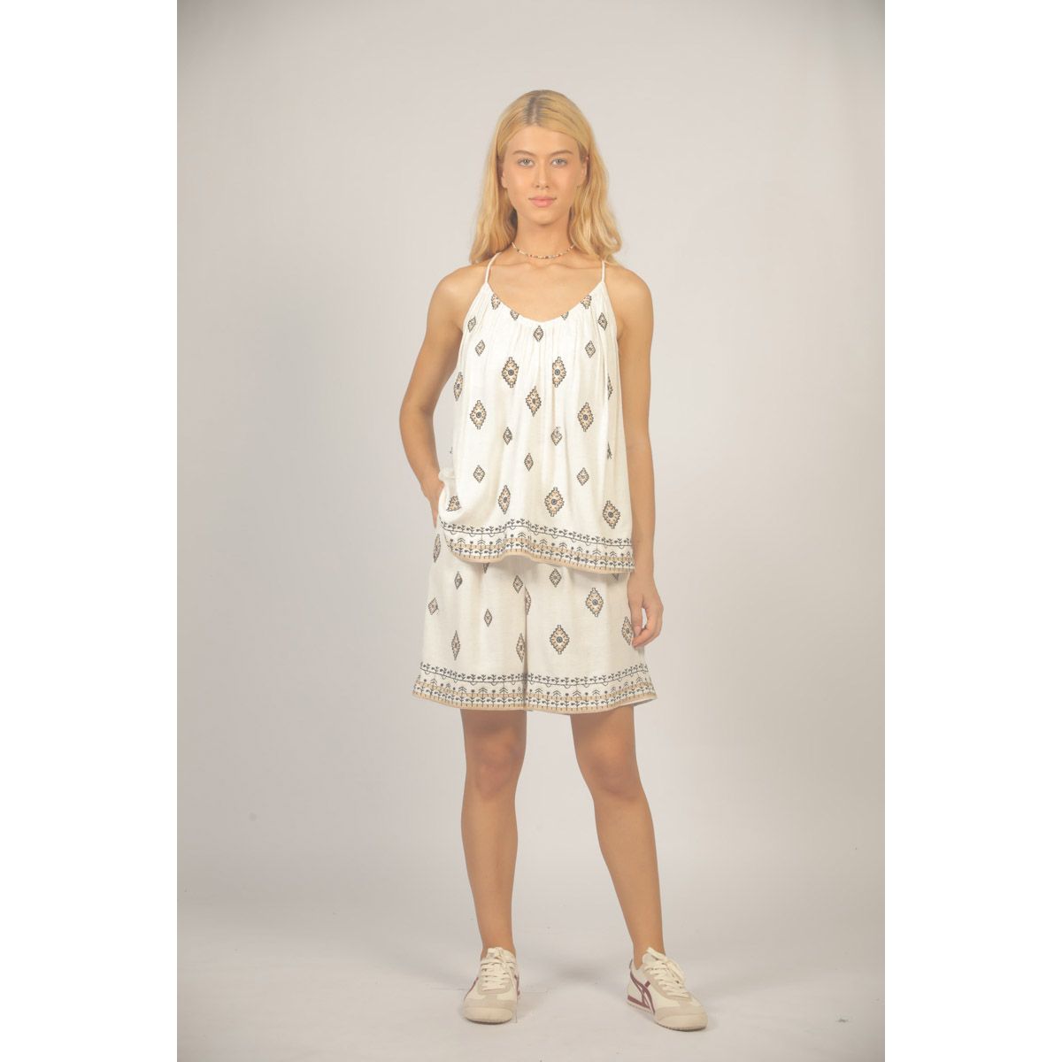 Desert Bloom Linen Blend Shorts