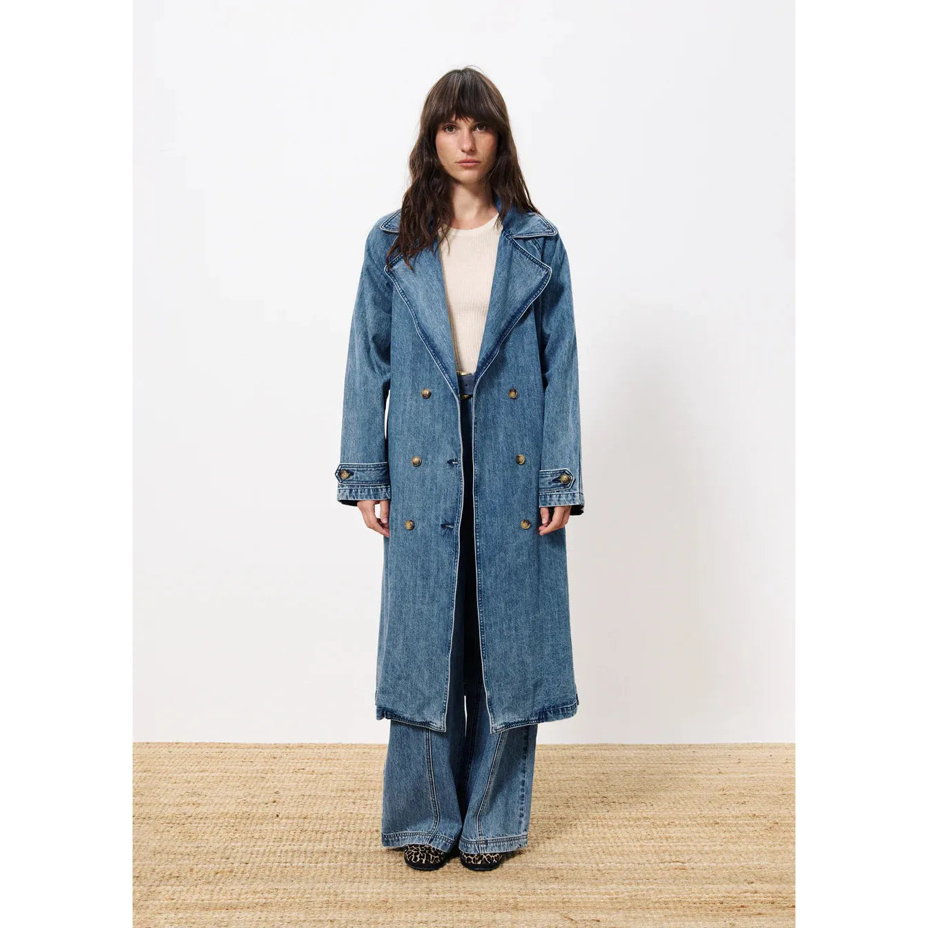 Carmelina Blue Jean Trench