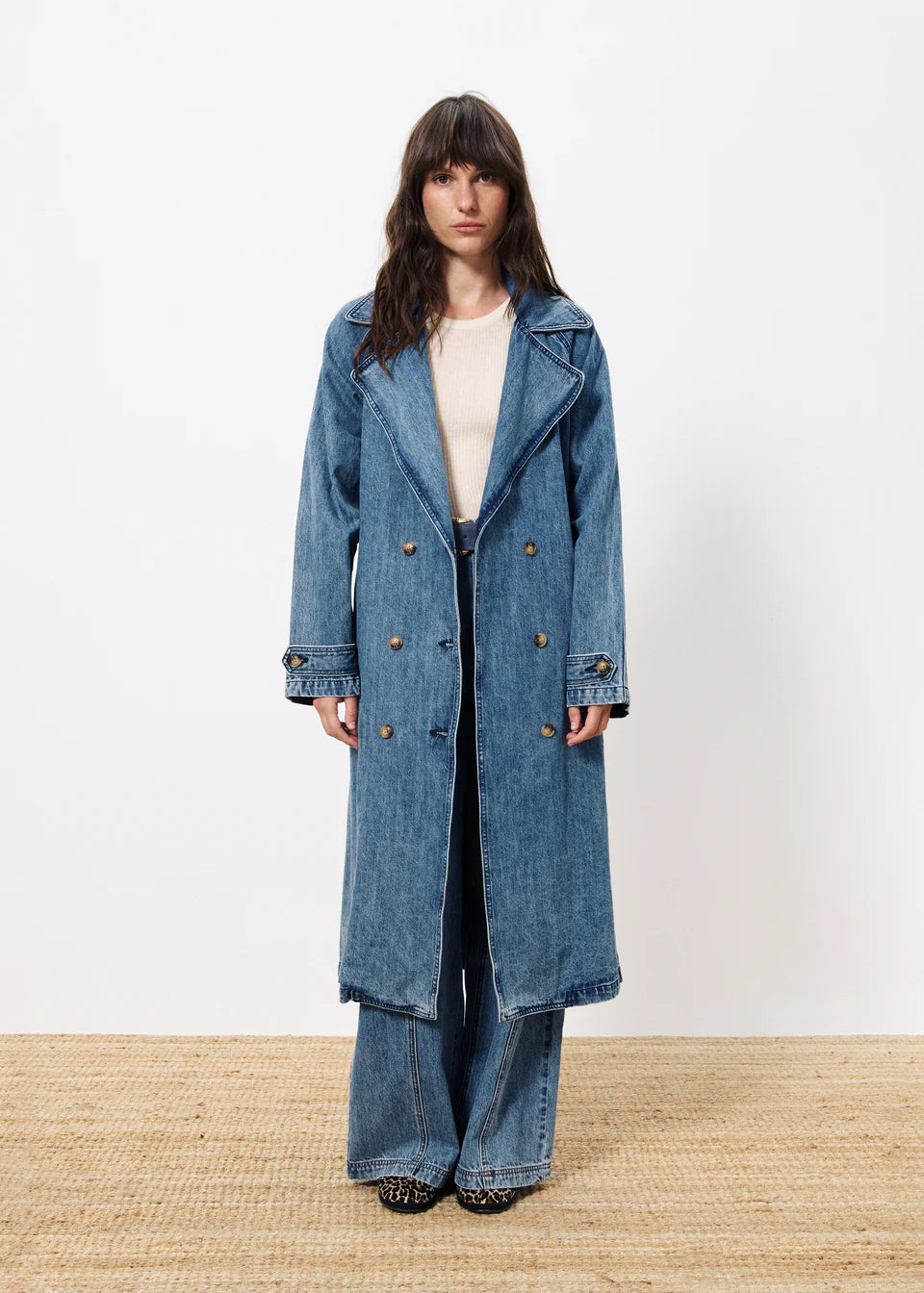 Carmelina Blue Jean Trench