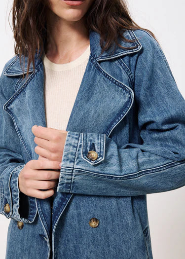 Carmelina Blue Jean Trench