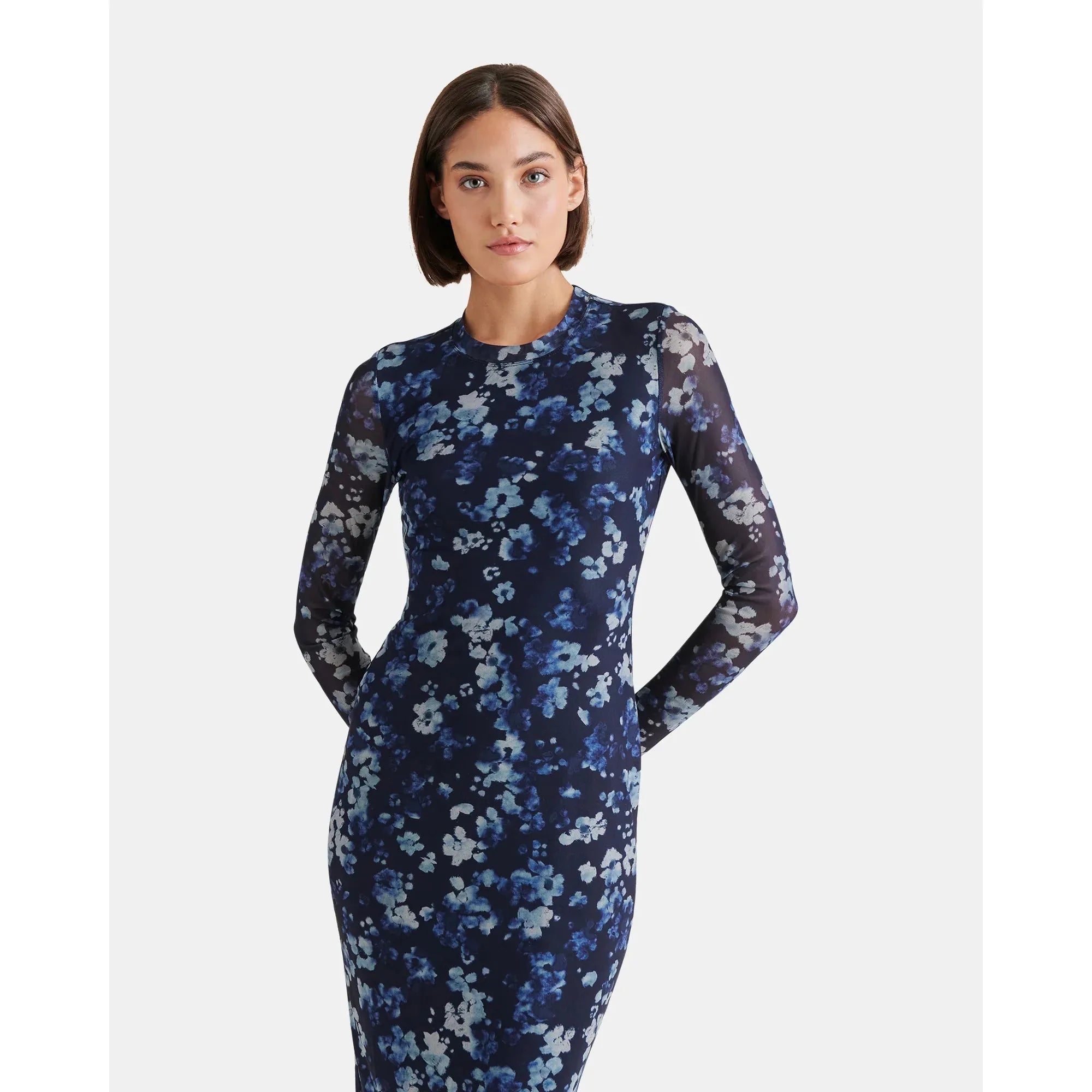 Hailee Dress – Indigo Floral