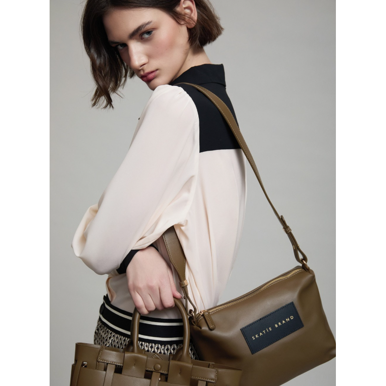 Contrast Panel Chiffon Shirt