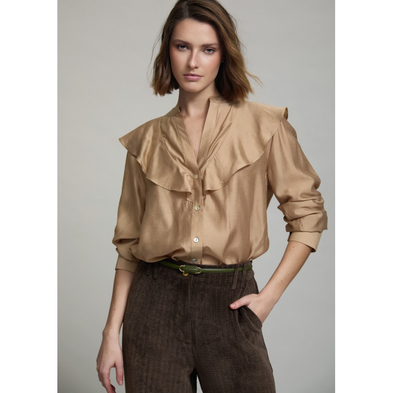 Ruffled Front Blouse